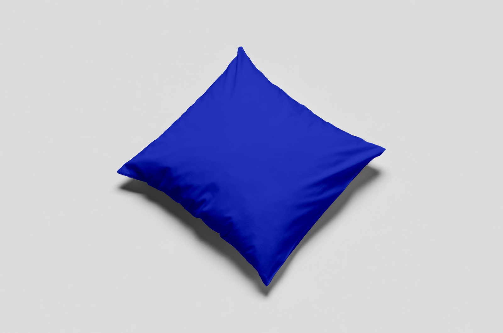 Komplettkissen Baumwolle Linon-Blau / 30x30 cm