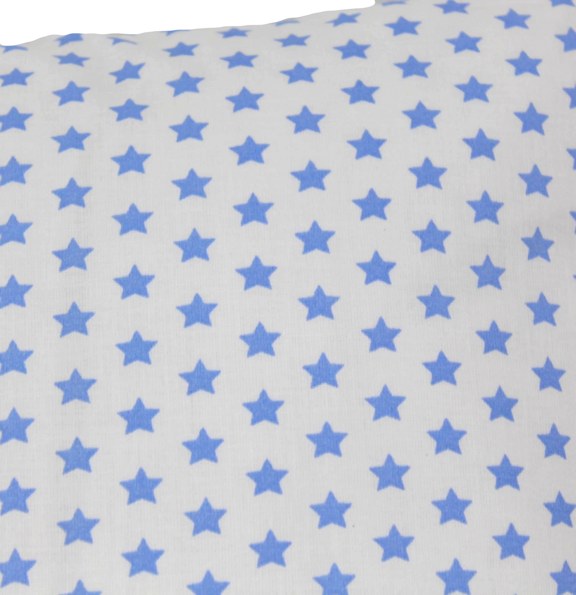 Kissenbezug 40x40 cm Sterne 8 mm-Hellblau auf Weiß
