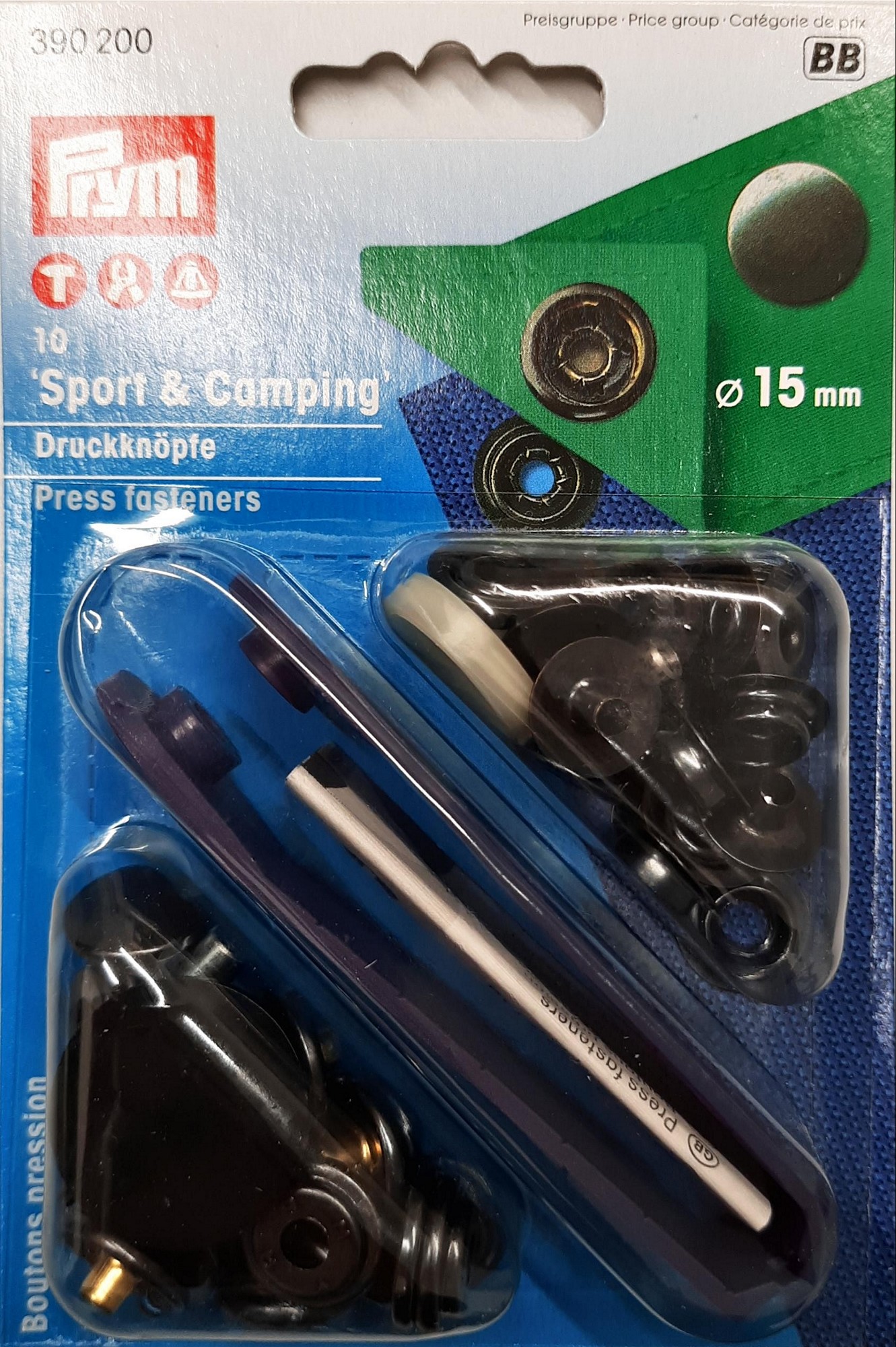 NF-Druckknopf Sport & Camping MS 15 mm brüniert