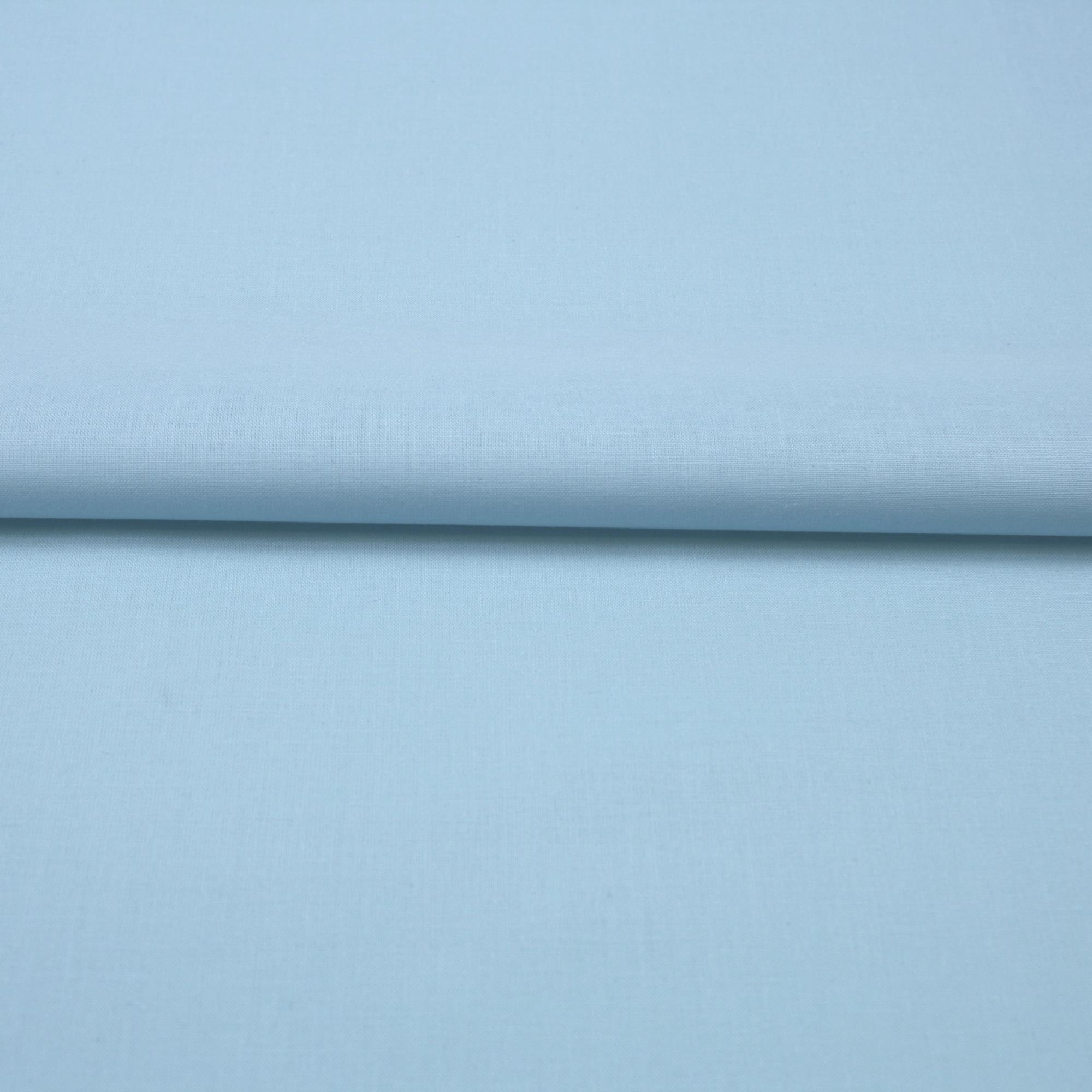Stoff Meterware Baumwolle Linon Uni Hellblau