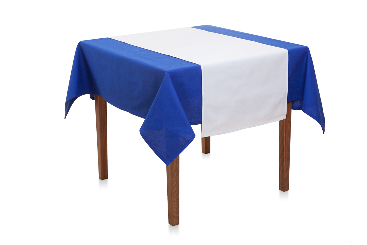 Tischläufer 45x145 cm Baumwolle Linon-Weiß