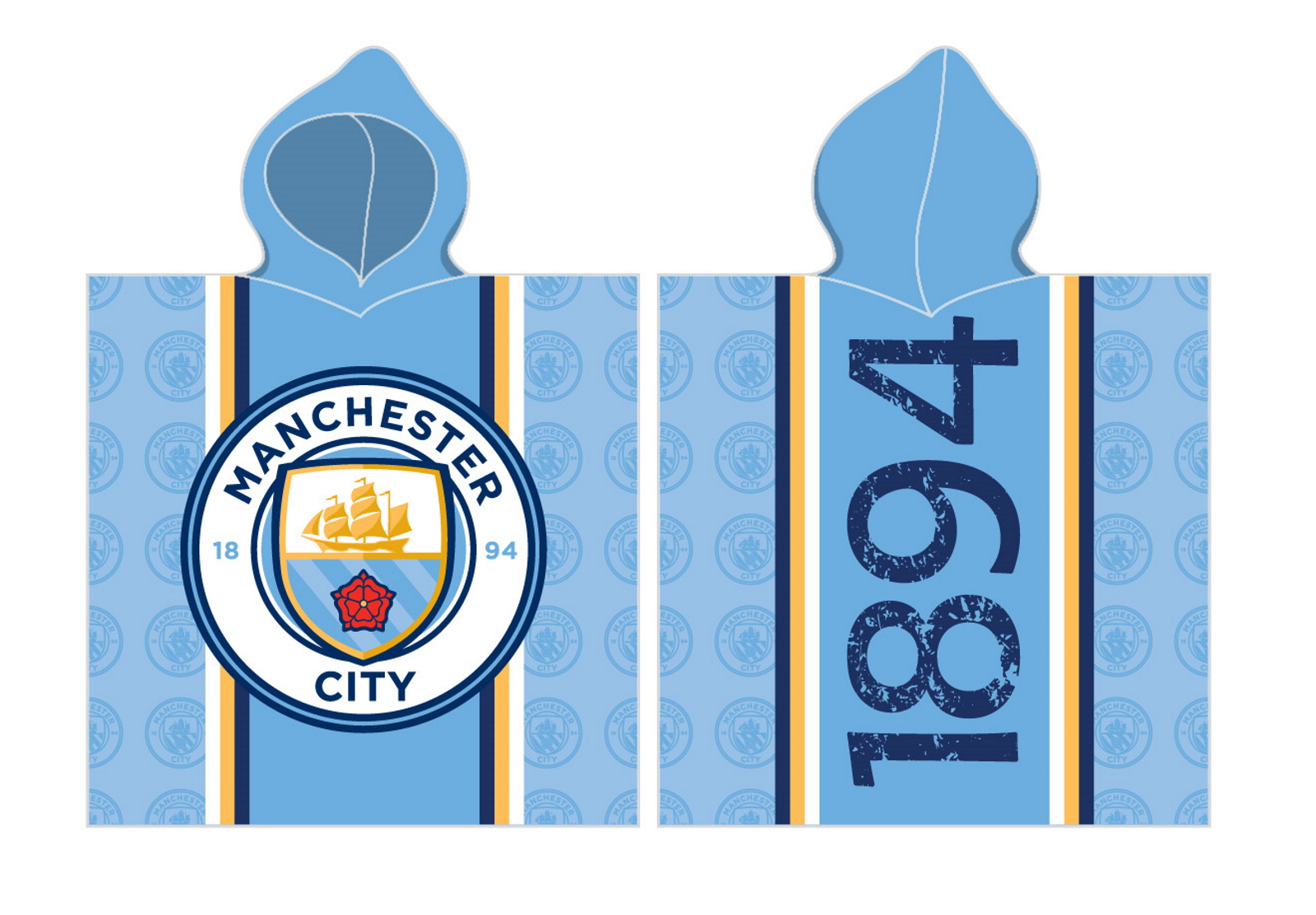 Poncho Manchester City 60x120 cm