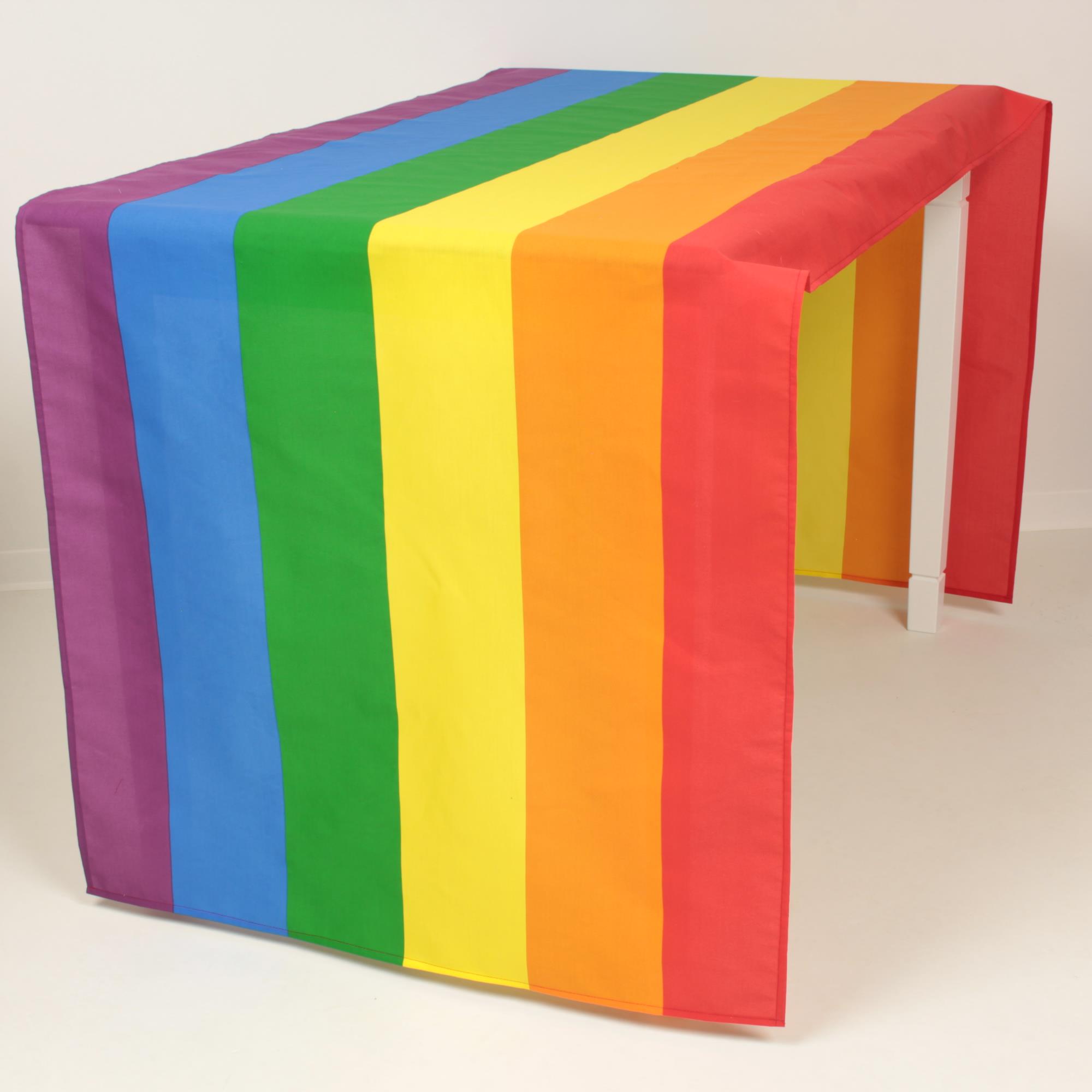 Biertisch Tischdecke 70x250 cm Regenbogen Pride Mischgewebe