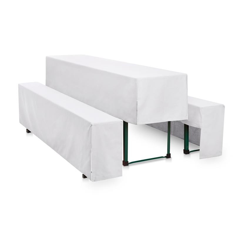 Hussen-Set Weiß halblang Linon-200x50+2x 200x25 cm