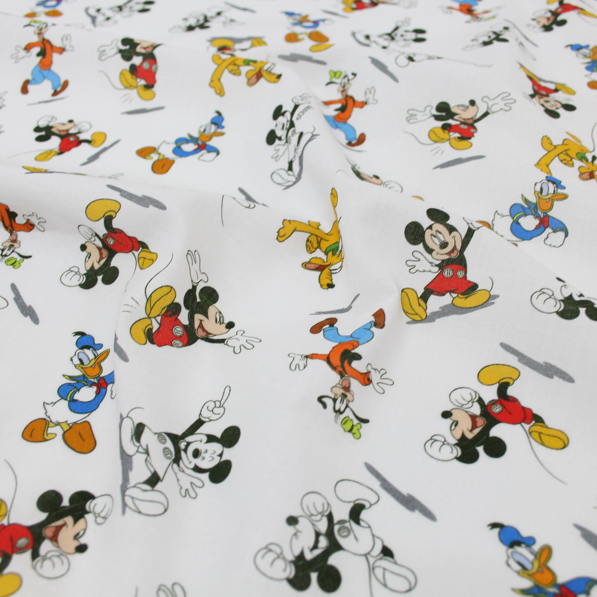 Stoff Meterware Mickey Mouse Donald Duck Baumwolle