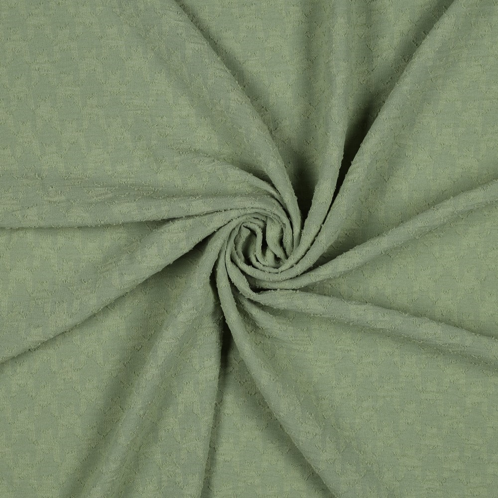 Stoff Meterware Dobby Grafisch Grün Jacquard Polyester