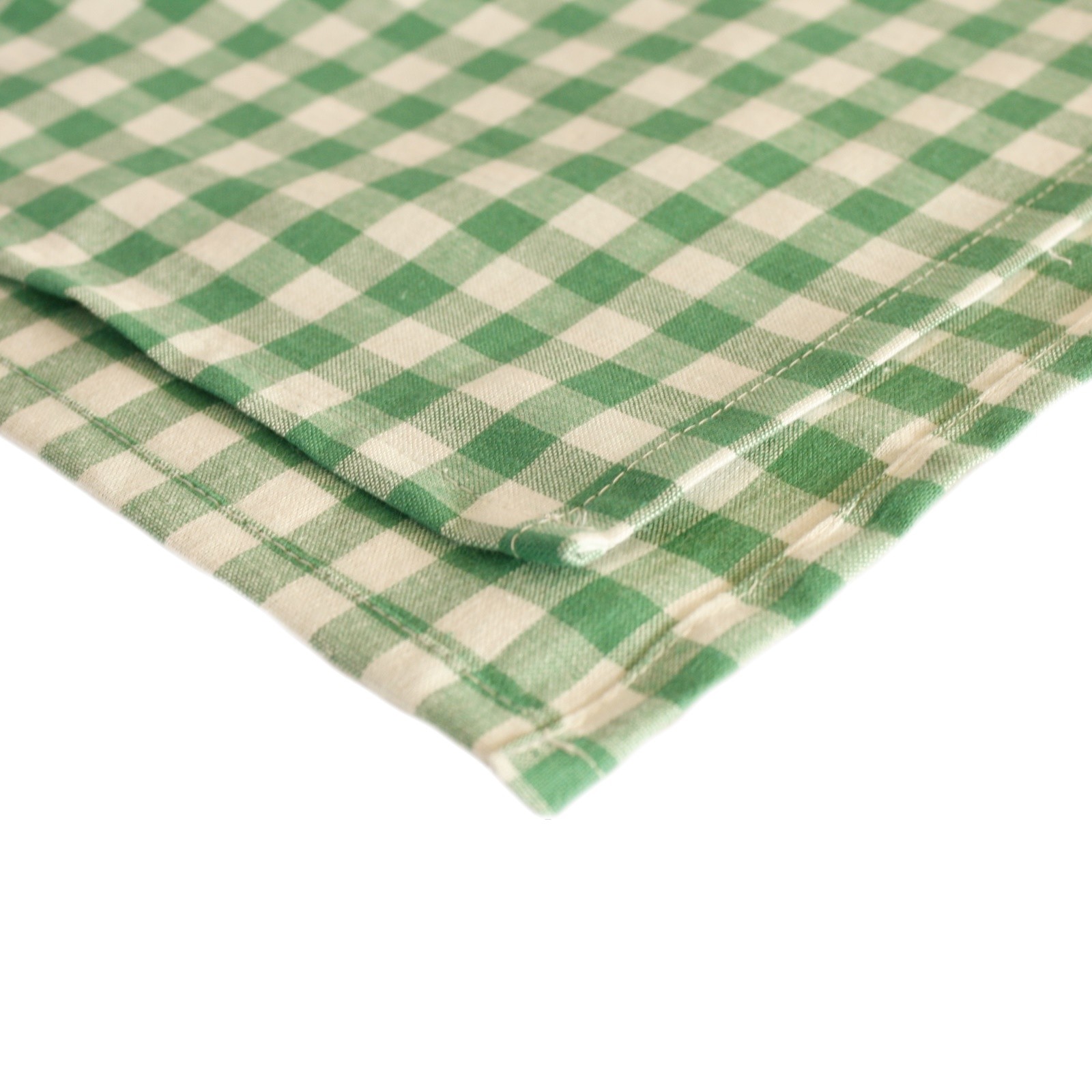 Tischdecke Karo 1x1 cm Grün Baumwolle-130x220 cm