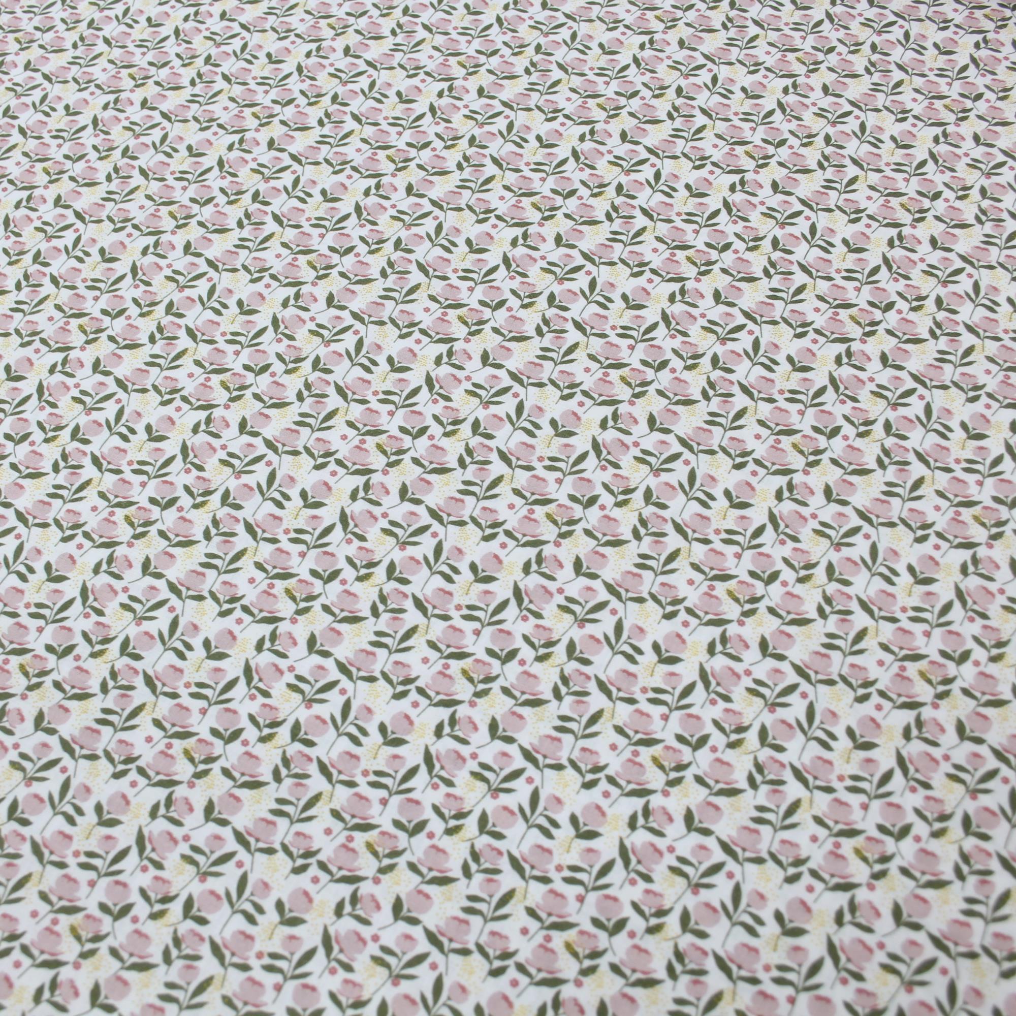Stoff Meterware Patchwork Blumen Popeline Baumwolle