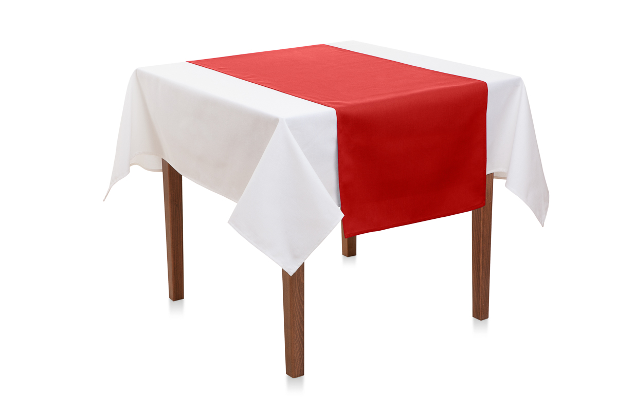 Tischläufer 45x145 cm Baumwolle Canvas-Rot