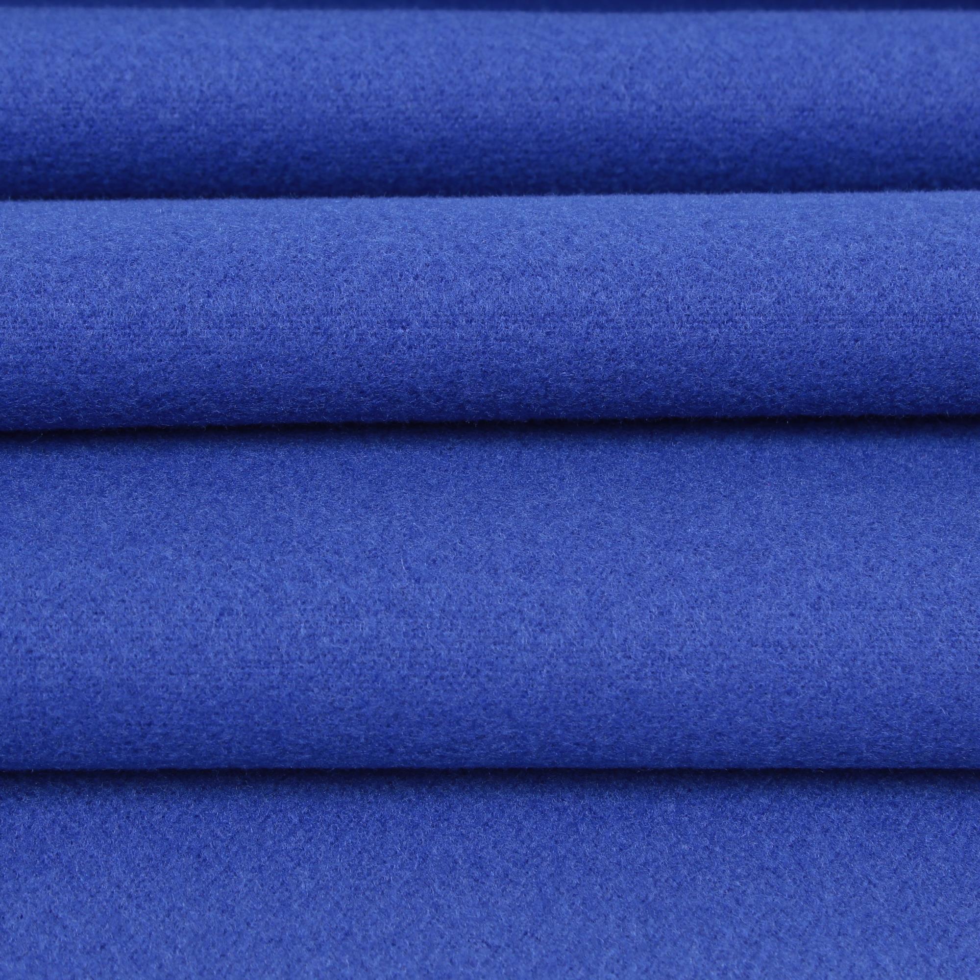 Stoff Meterware Uni Royal Blau Loden Polyester