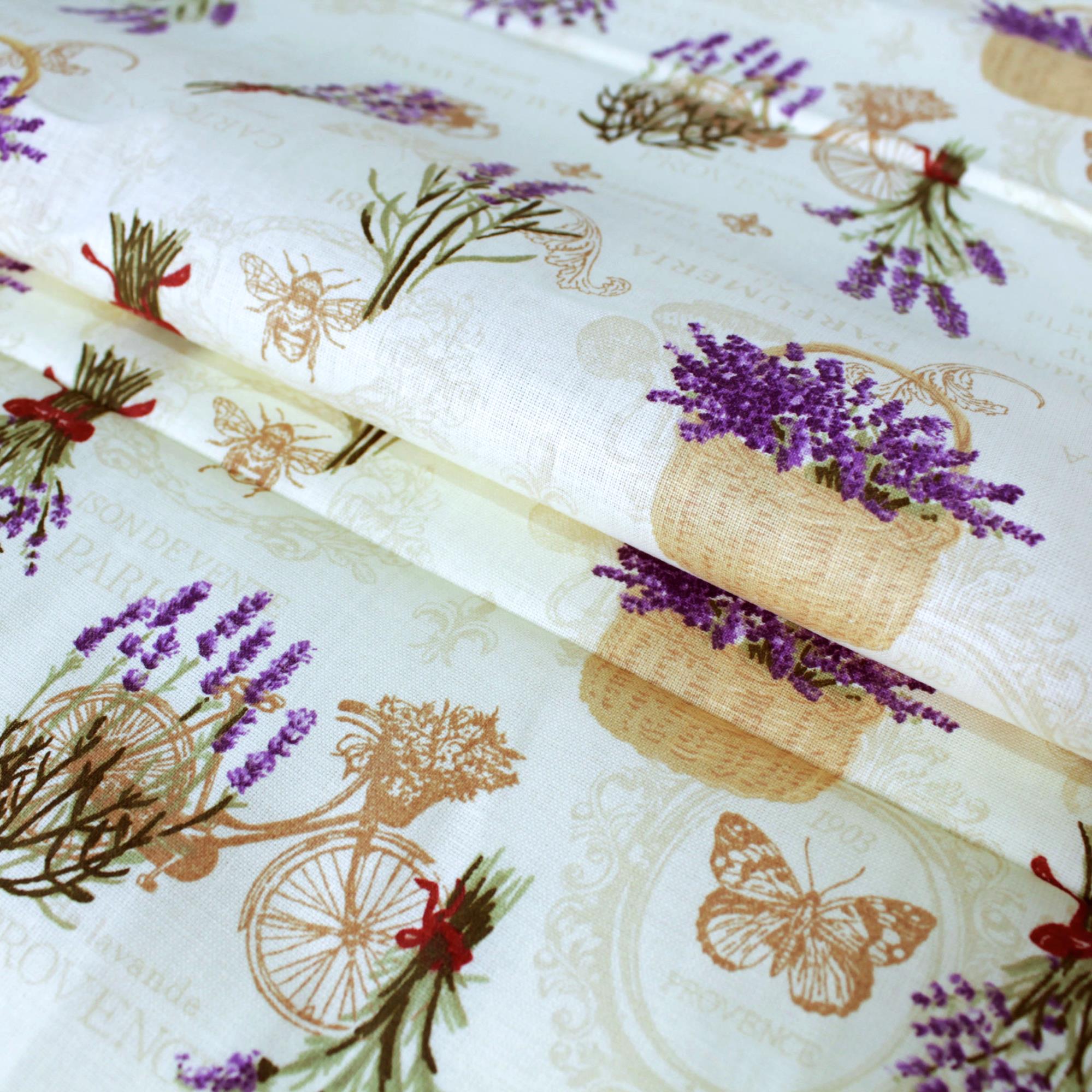 Stoff Meterware Provence Lavendel Baumwolle