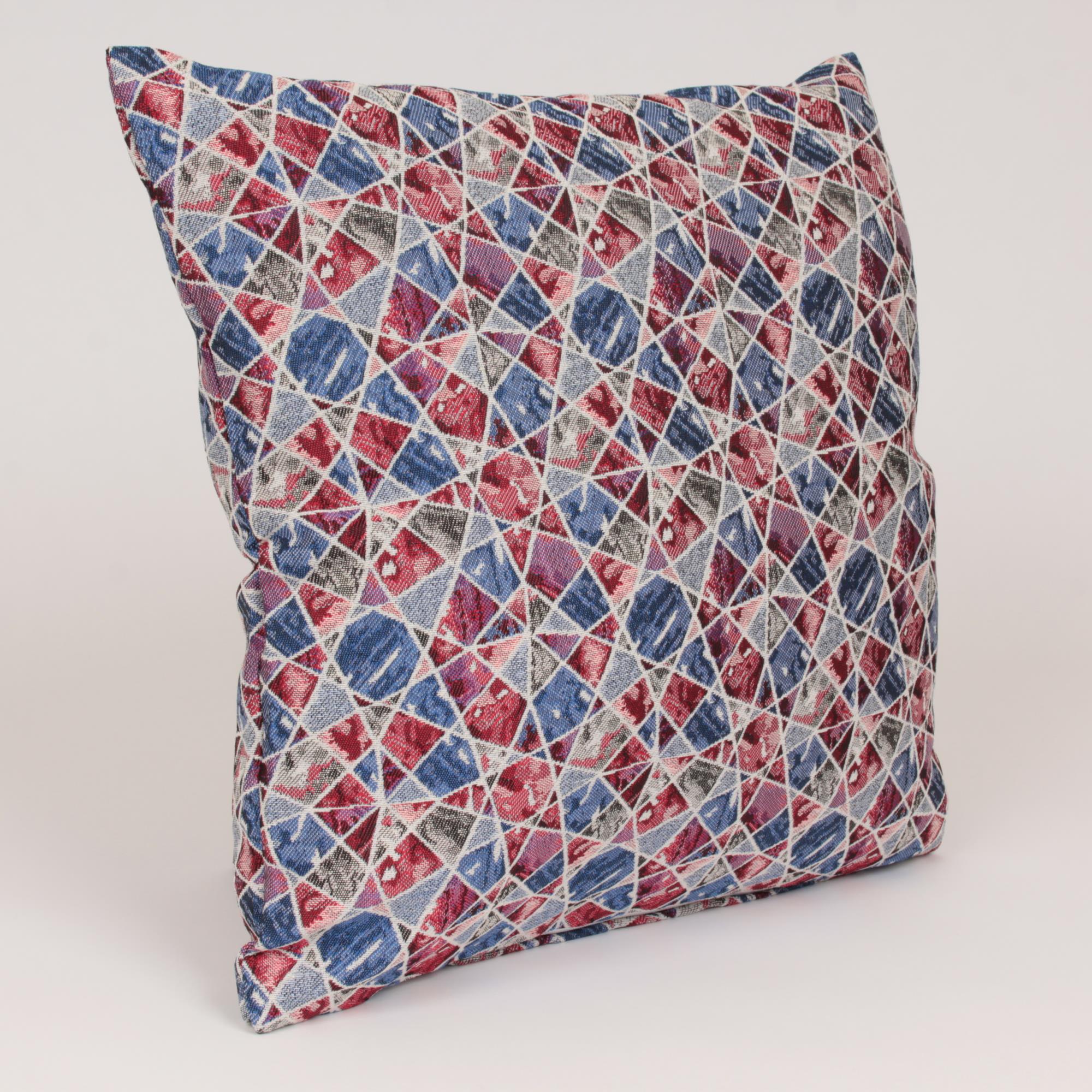 Kissenbezug Mosaik Rot Blau-40x40 cm