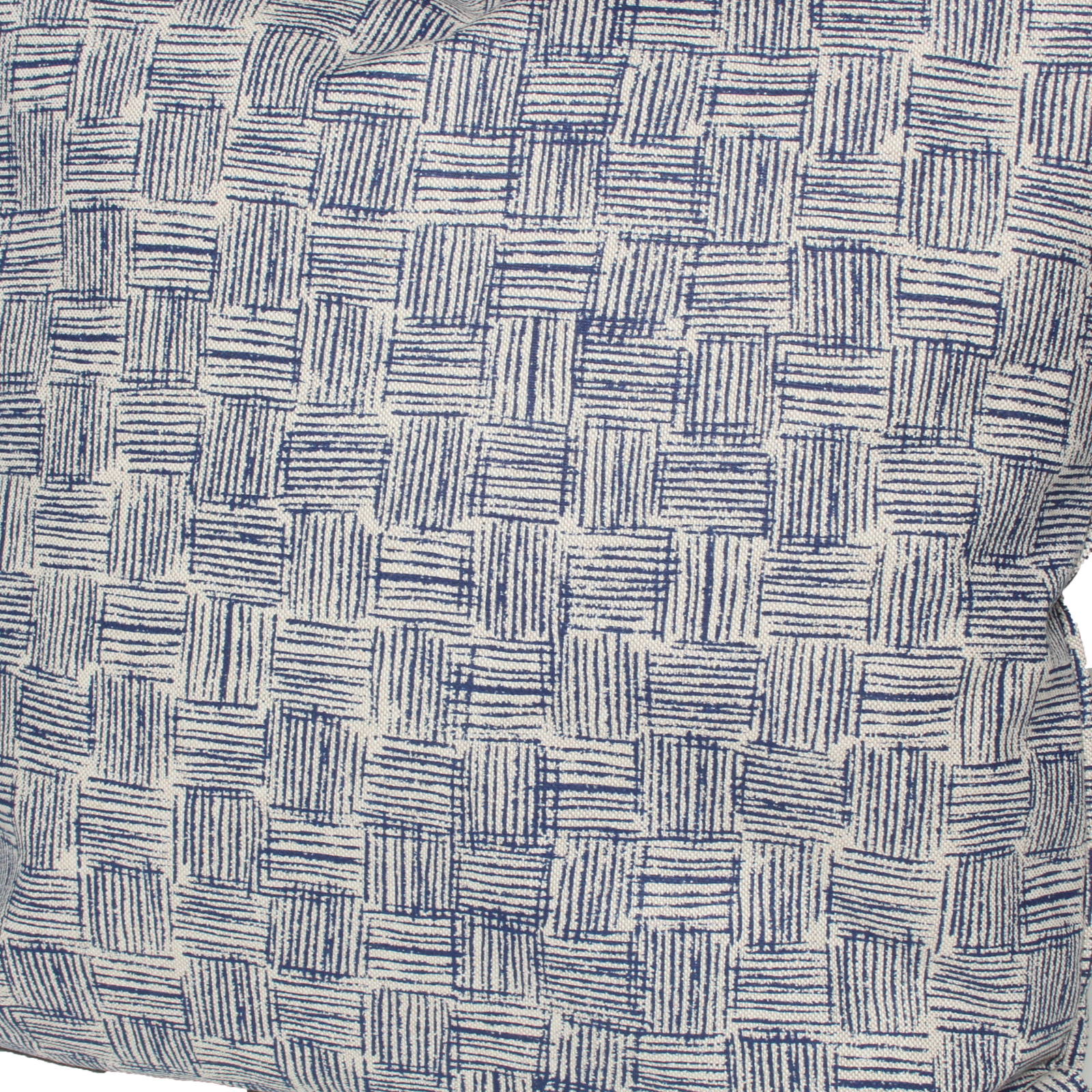 Komplettkissen 40x40 cm Streifen Karo Muster Blau