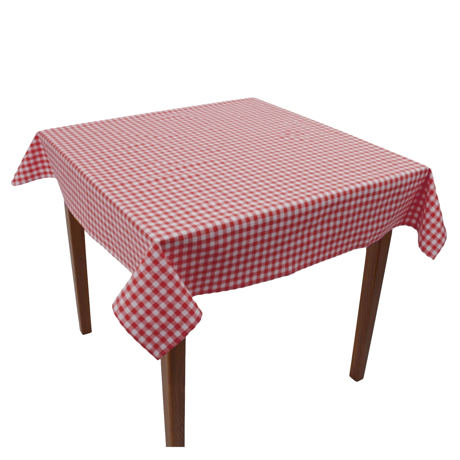 Tischdecke Karo 1x1 cm Rot Baumwolle-100x100 cm