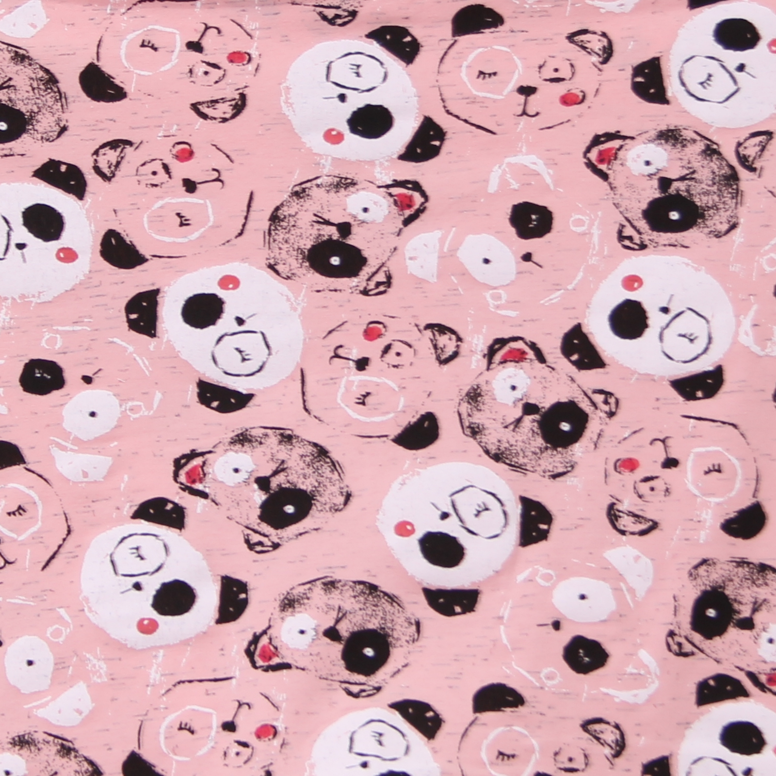 Kinderbettwäsche 100x135 40x60 cm Panda Bären Rosa Jersey