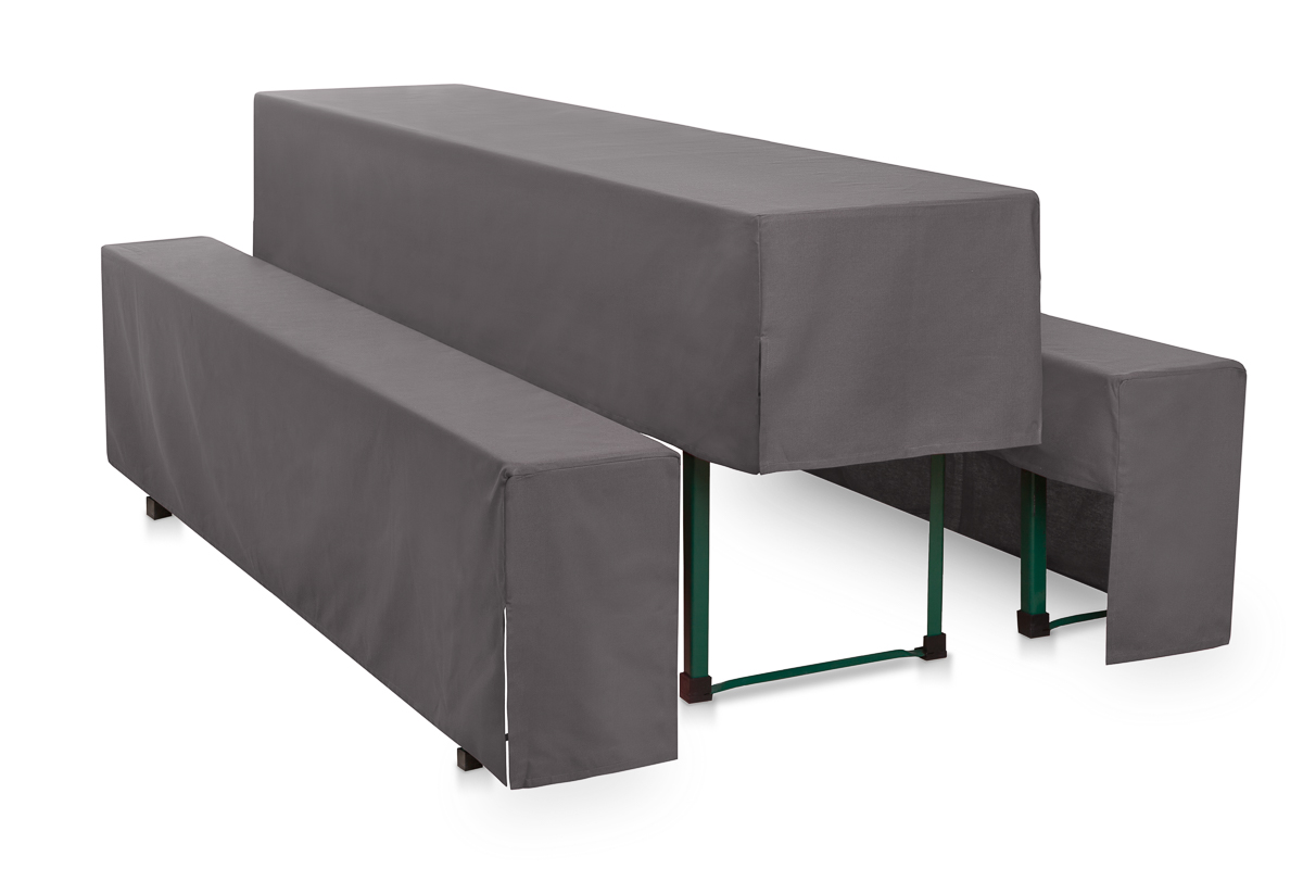 Hussen-Set halblang Polyester-Grau/200x50+2x200x25