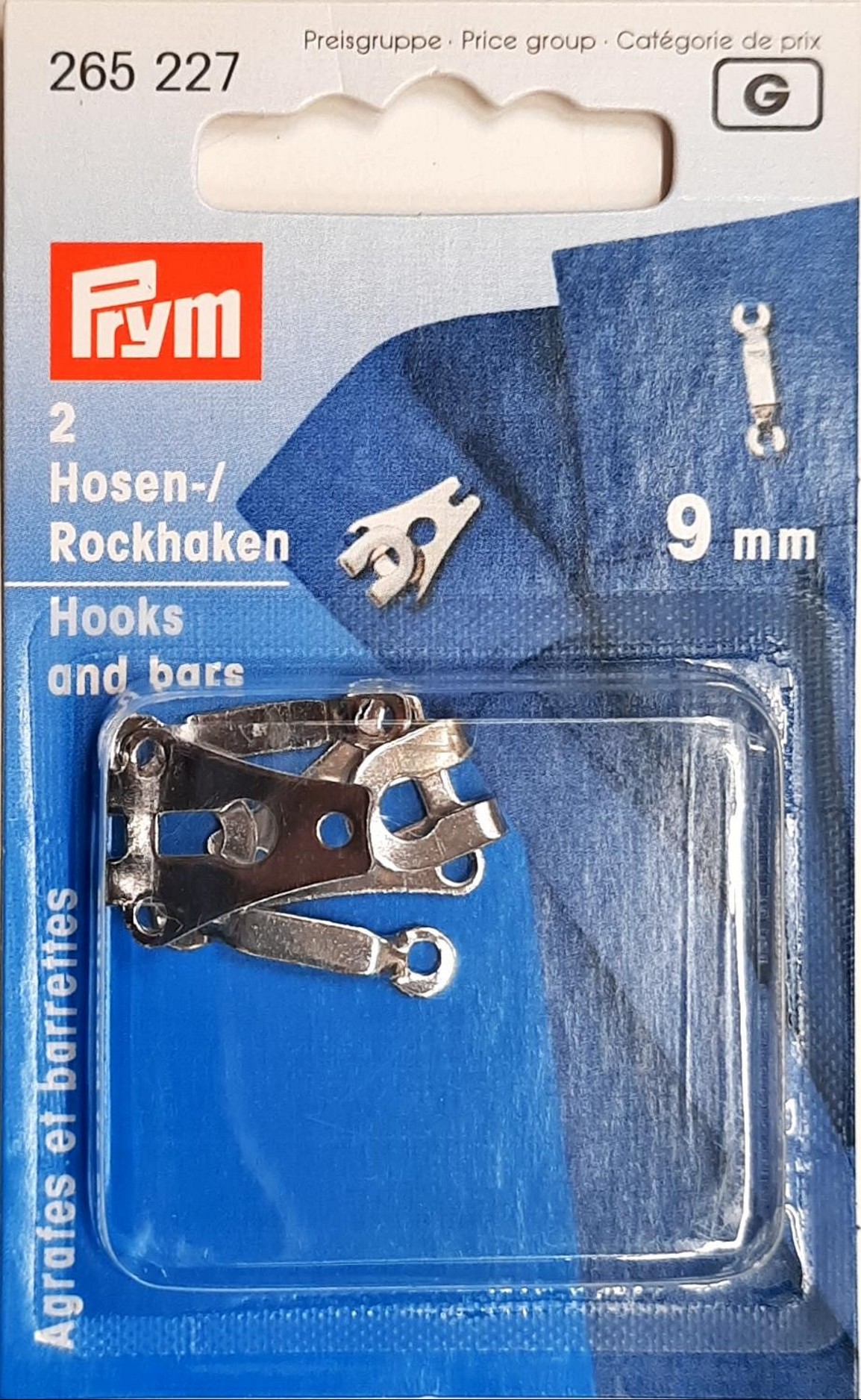 Hosen/Rockhaken und Stege ST 9 mm silberfarbig