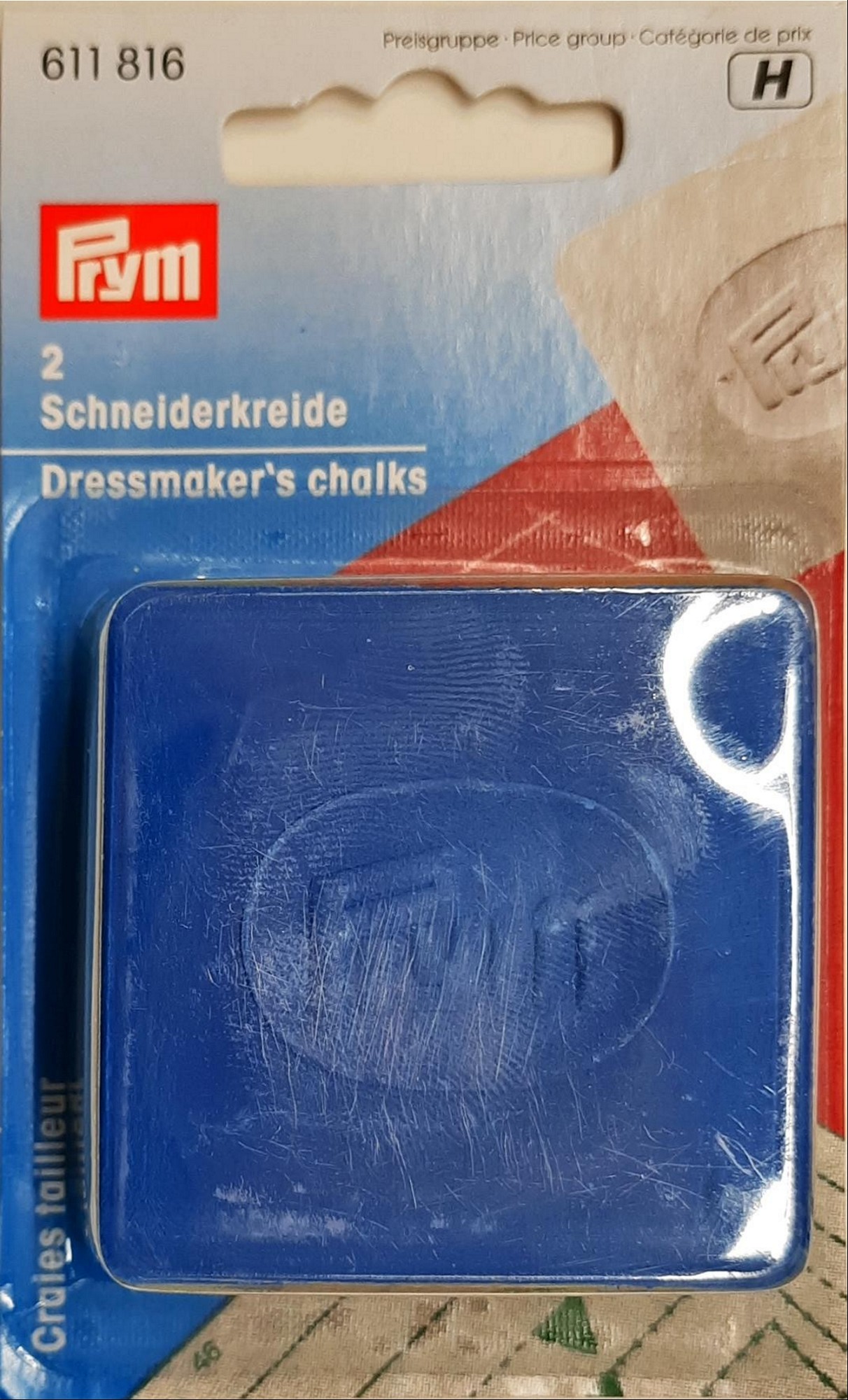 Schneiderkreide-Platten gelb/blau