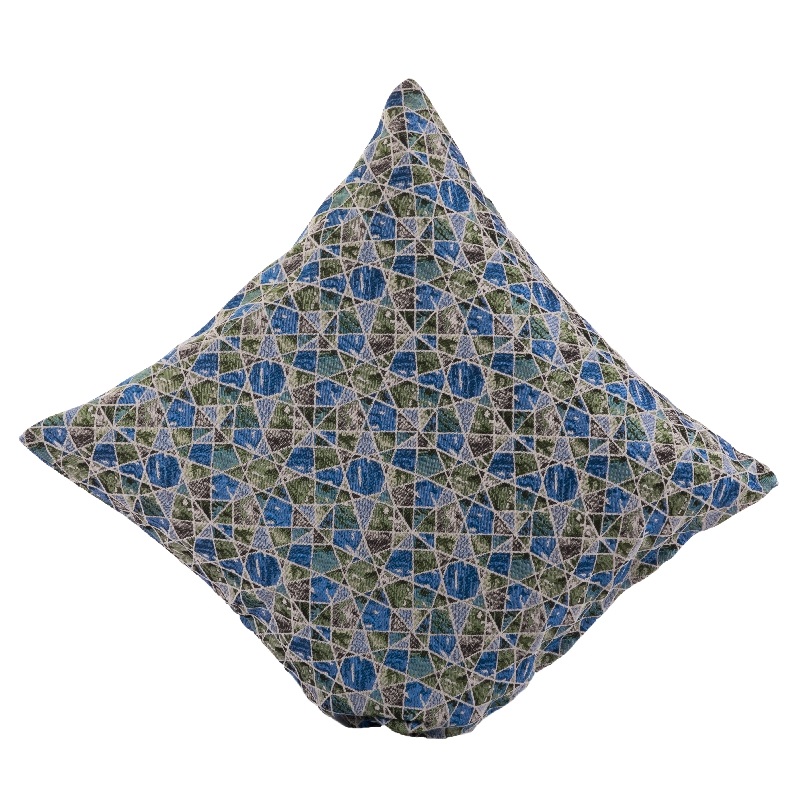 Komplettkissen 40x40 cm Mosaik Blau Grün