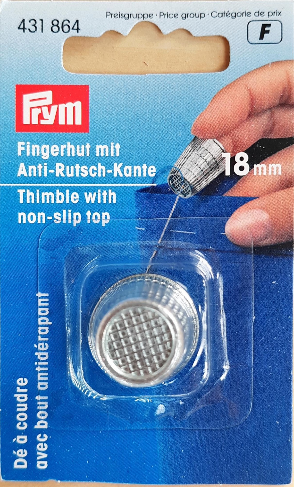 Fingerhut ZDG 18,0 mm silberfarbig