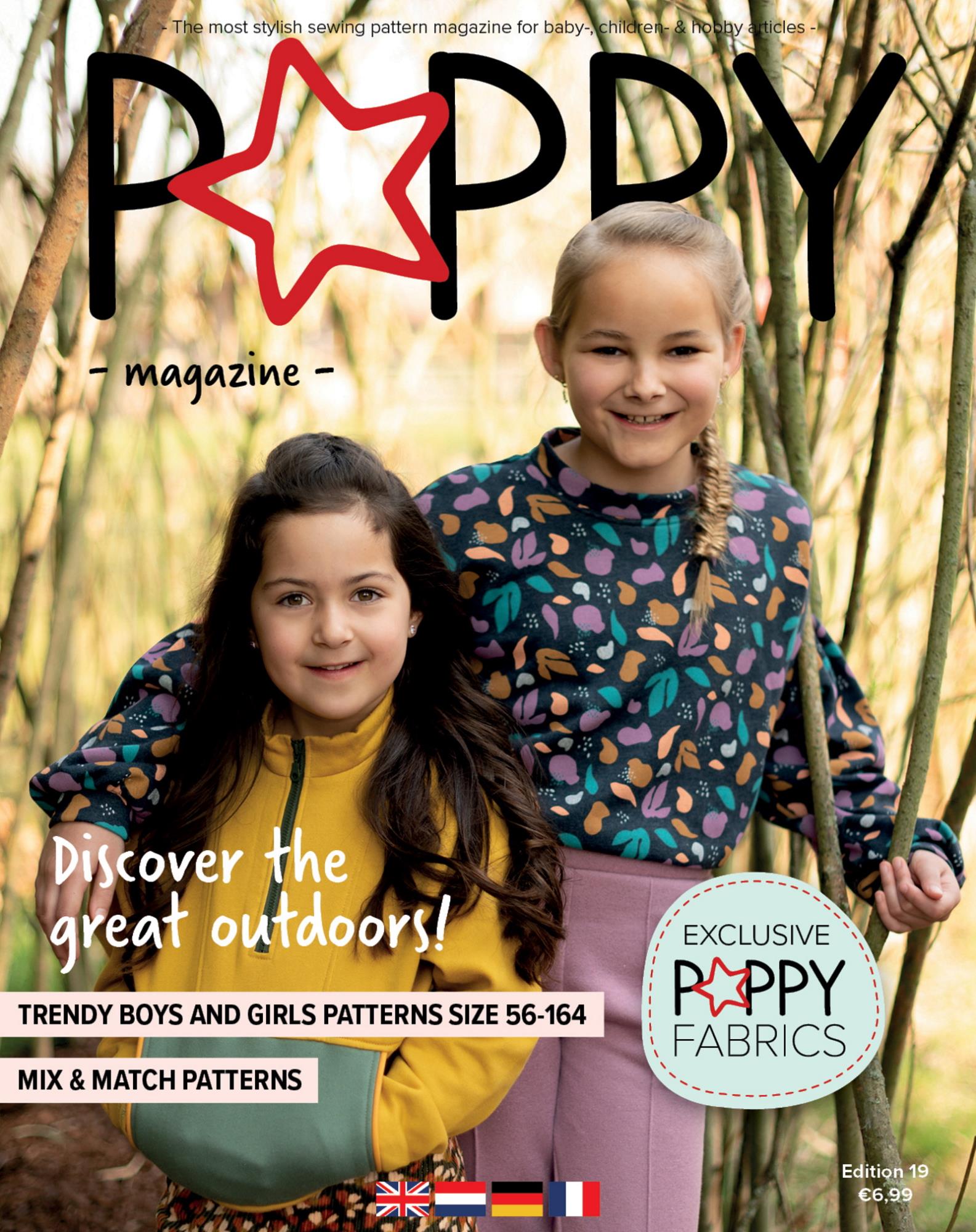 Poppy Zeitschrift mit Zuschnitt Bögen Edition 19