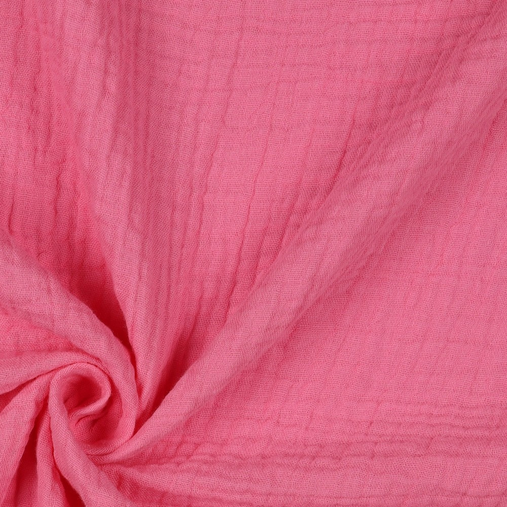 Stoff Meterware Uni Pink Musselin