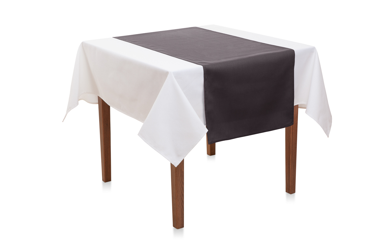 Tischläufer 45x145 cm Baumwolle Canvas-Grau