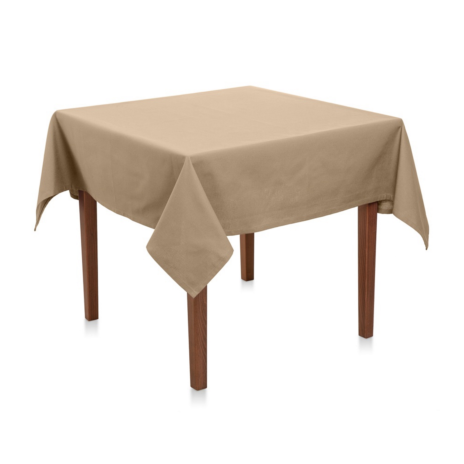 Tischdecke Uni Baumwolle - Beige/130x220 cm