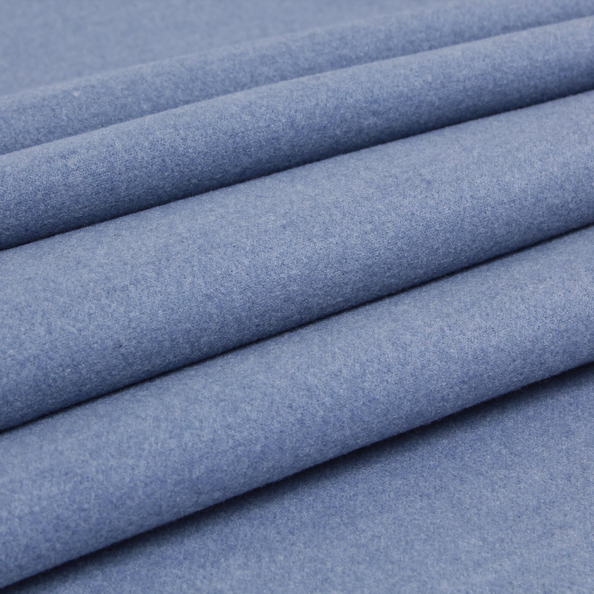 Stoff Meterware Uni Jeans Blau Loden Polyester
