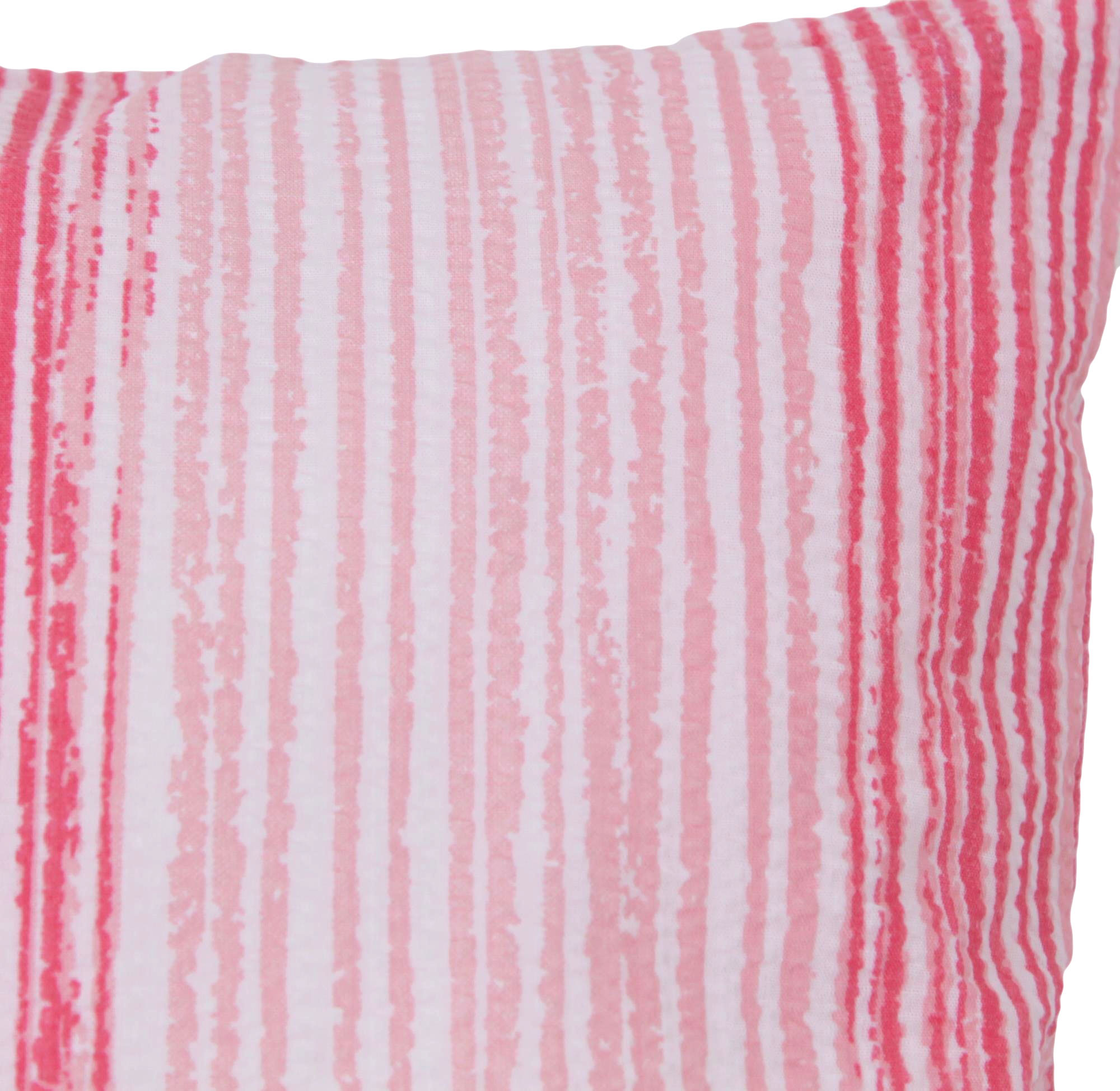 Seersucker Kissenbezug 40x40 cm Streifen Pink