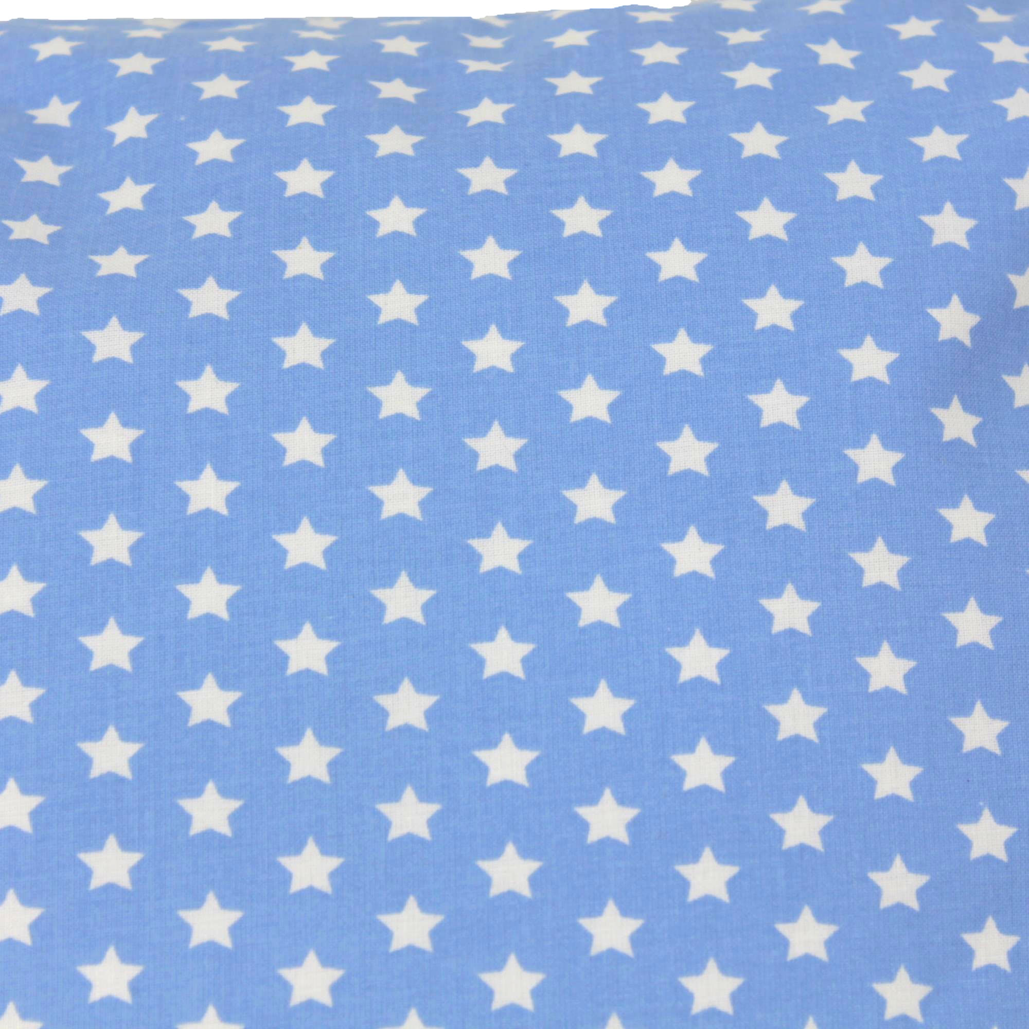 Kissenbezug 30x30 cm Sterne 8 mm-Weiß auf Hellblau