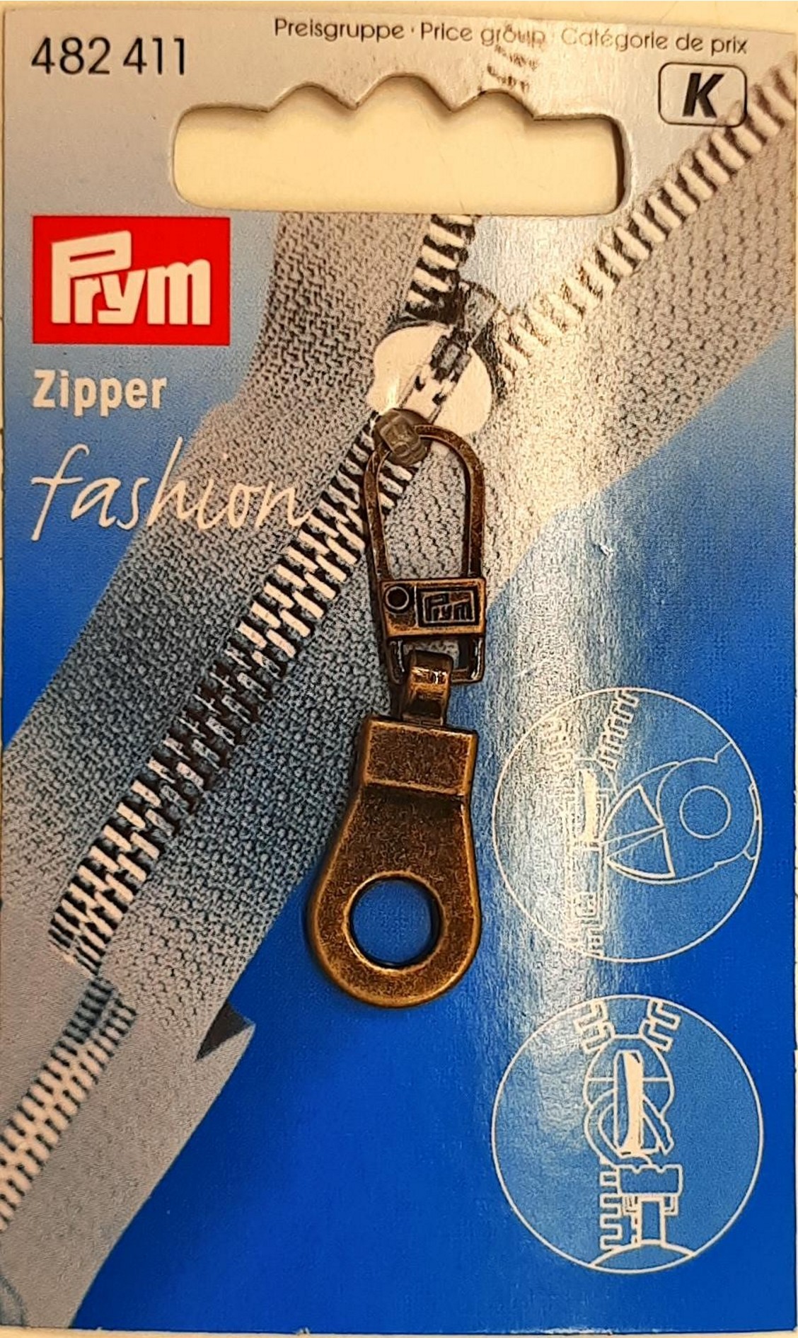 Fashion-Zipper Öse altmessing