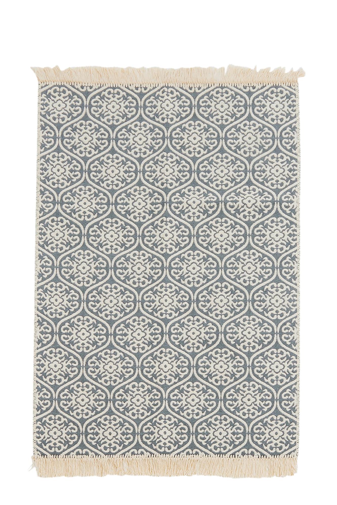 Teppich mit Fransen Rug Florenz waschbar 80x120 cm