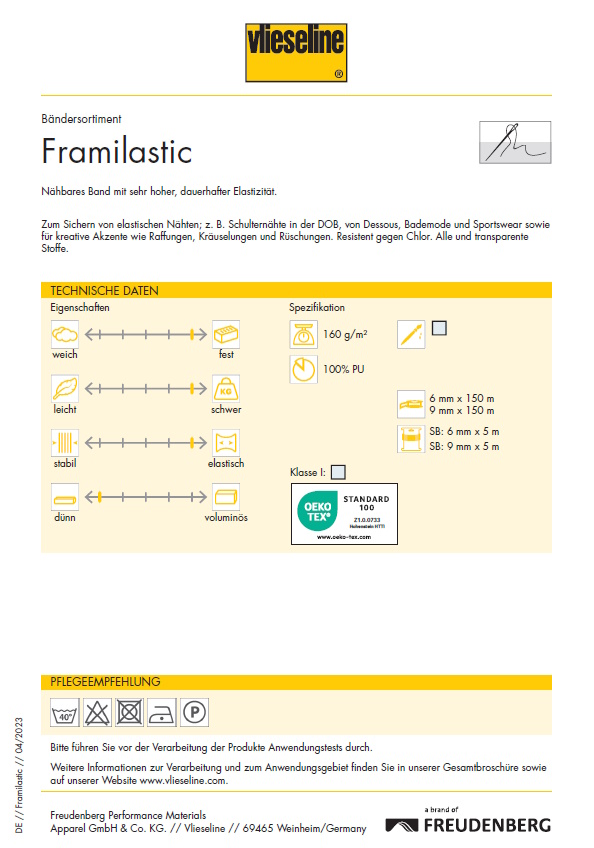 Vlieseline® Framilastic Transparent 6 mm