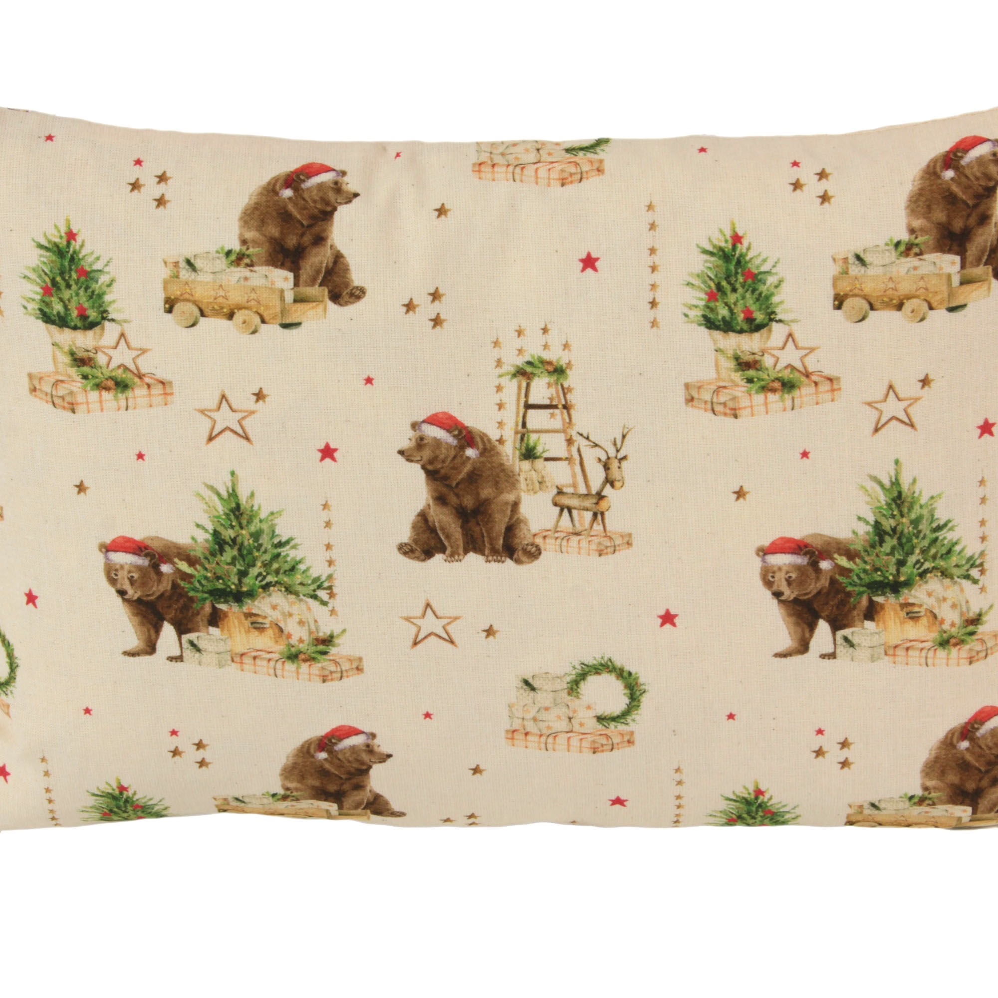 Kissenbezug 20x30 cm Weihnachten Bär Weihnachtsbaum Geschenk