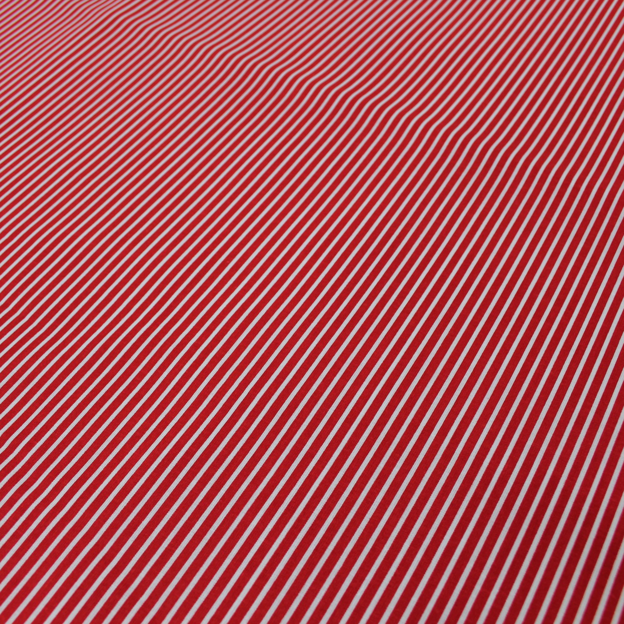 Stoff Meterware Streifen Tomas Rot Baumwolle
