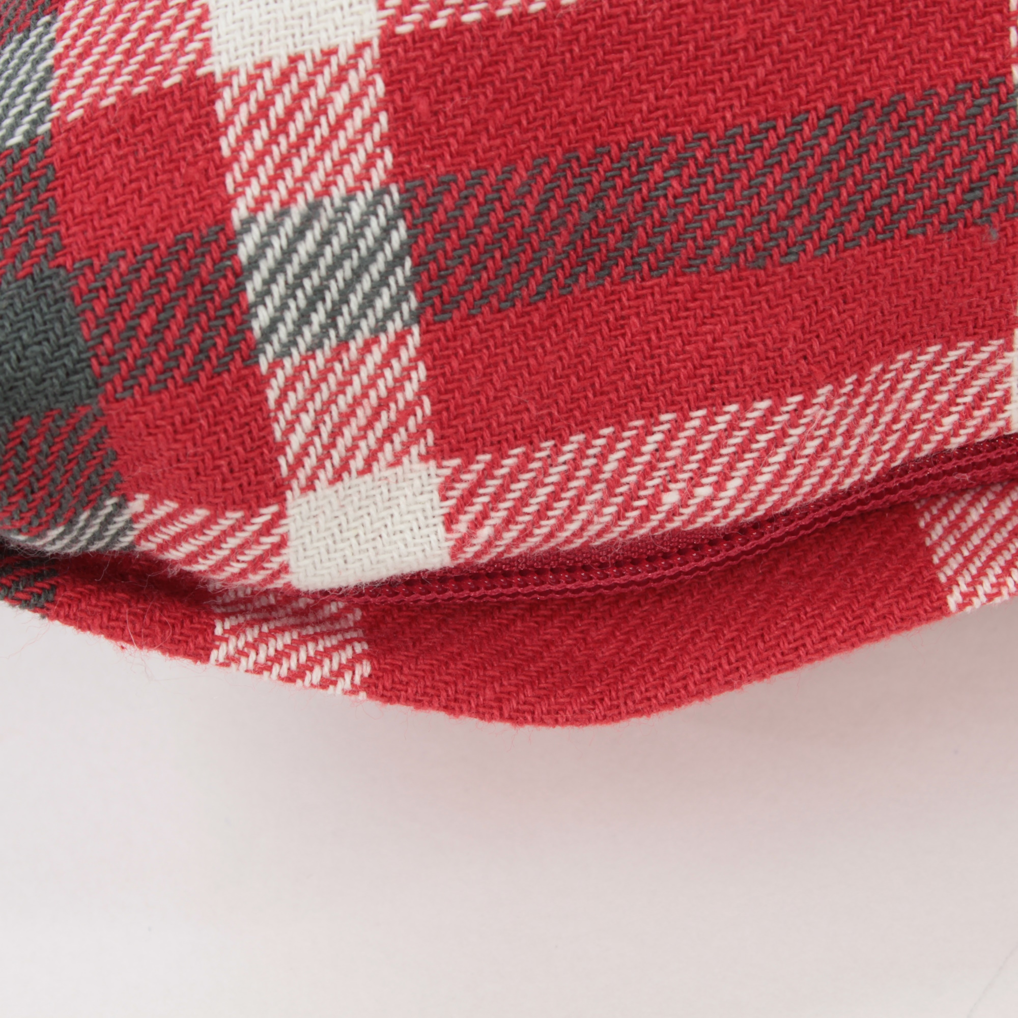Kissenbezug 30x30 cm Karomuster auf Rot Baumwolle