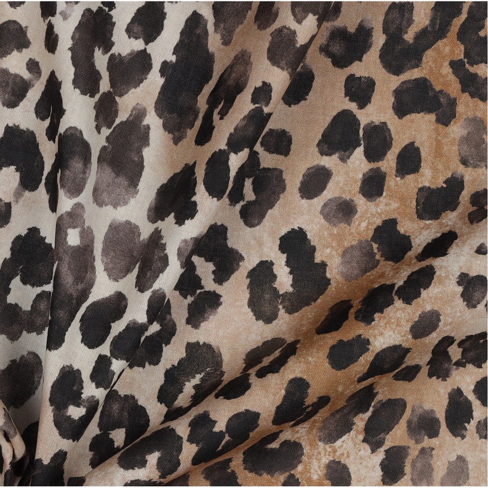 Stoff Meterware Animal Skin Leopard Leo braun sand
