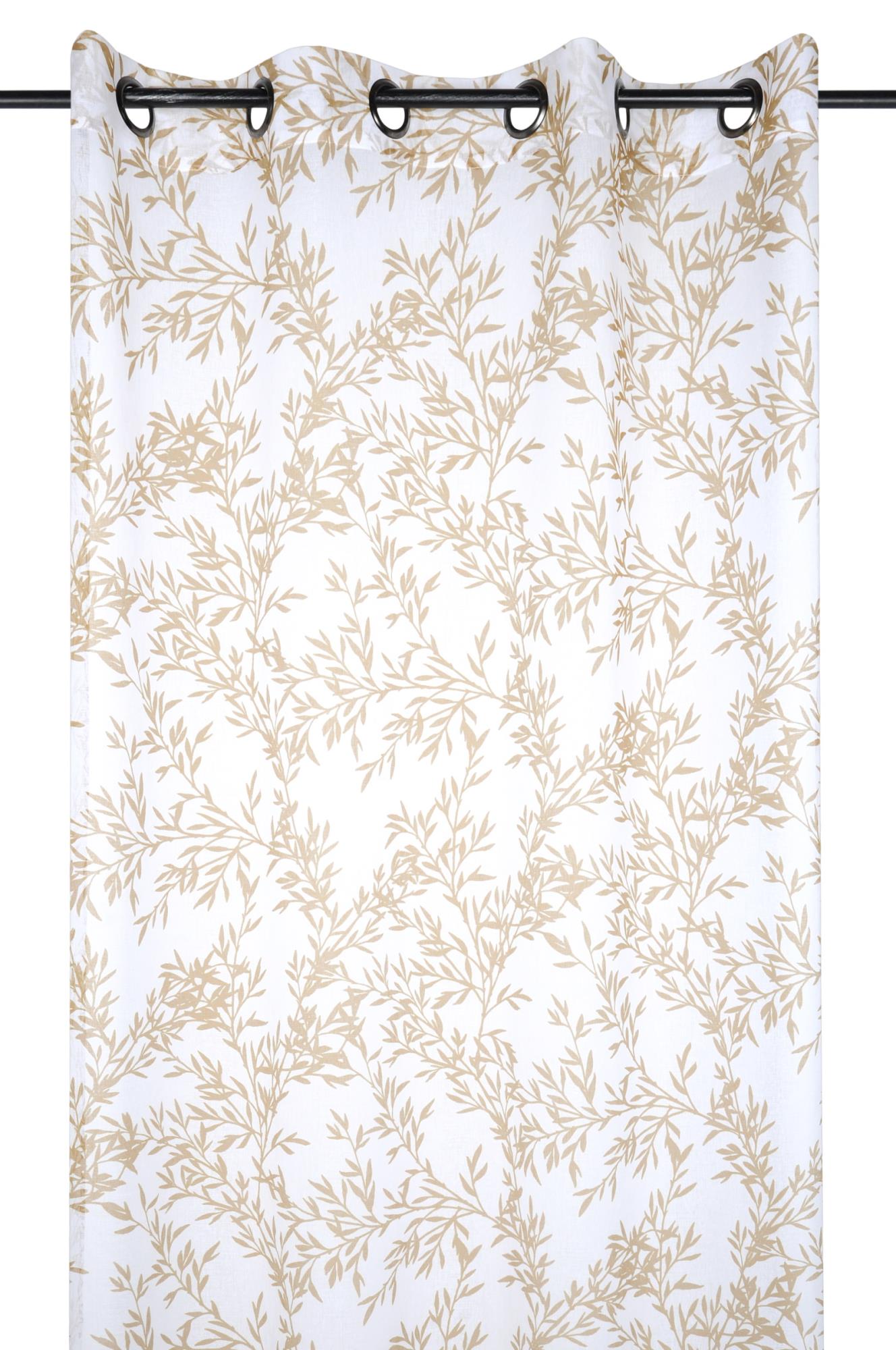 Vorhang 135x260 cm Goldy ocker-weiß