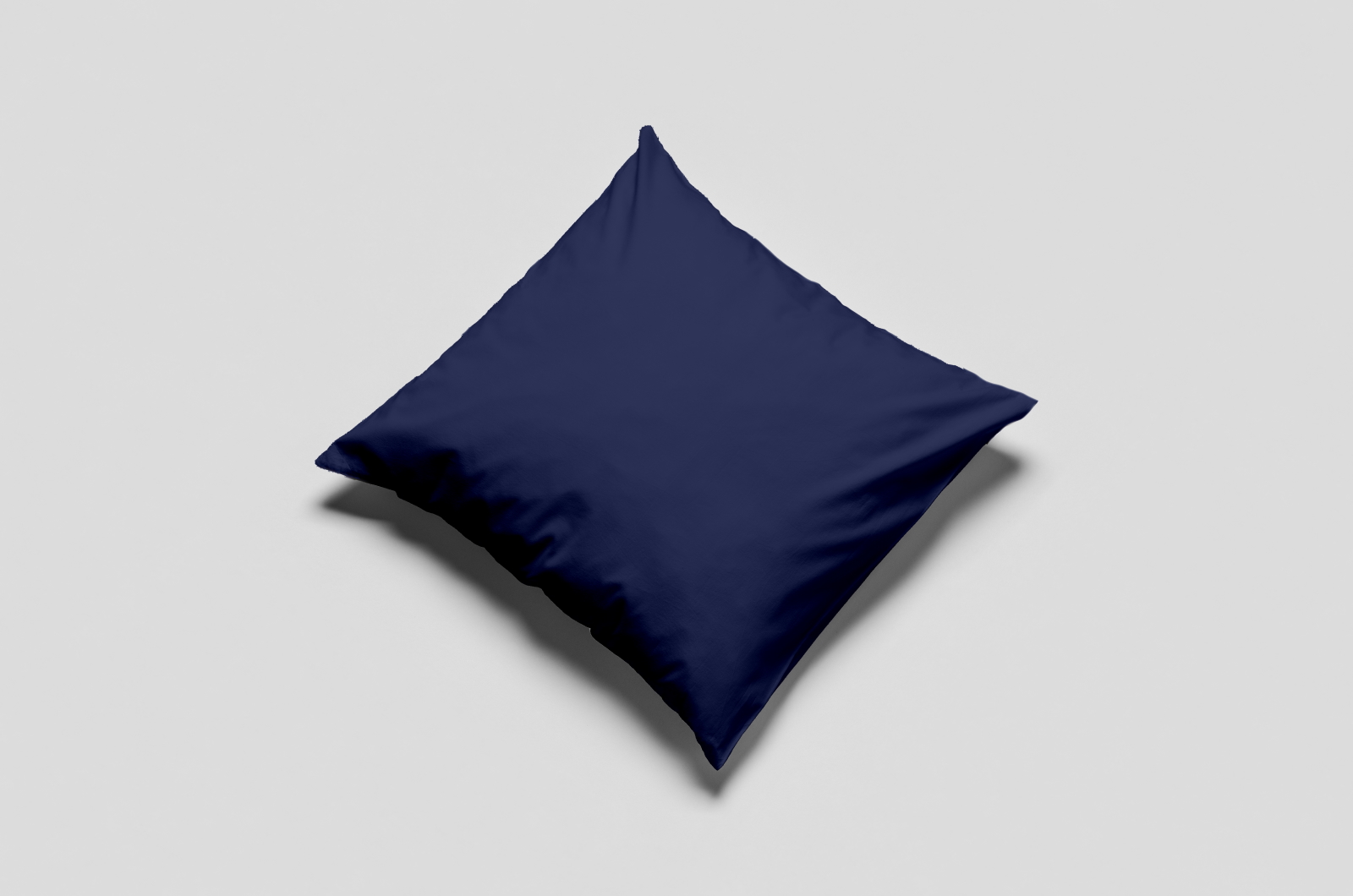 Komplettkissen Baumwolle Linon-Marine Blau / 50x50 cm
