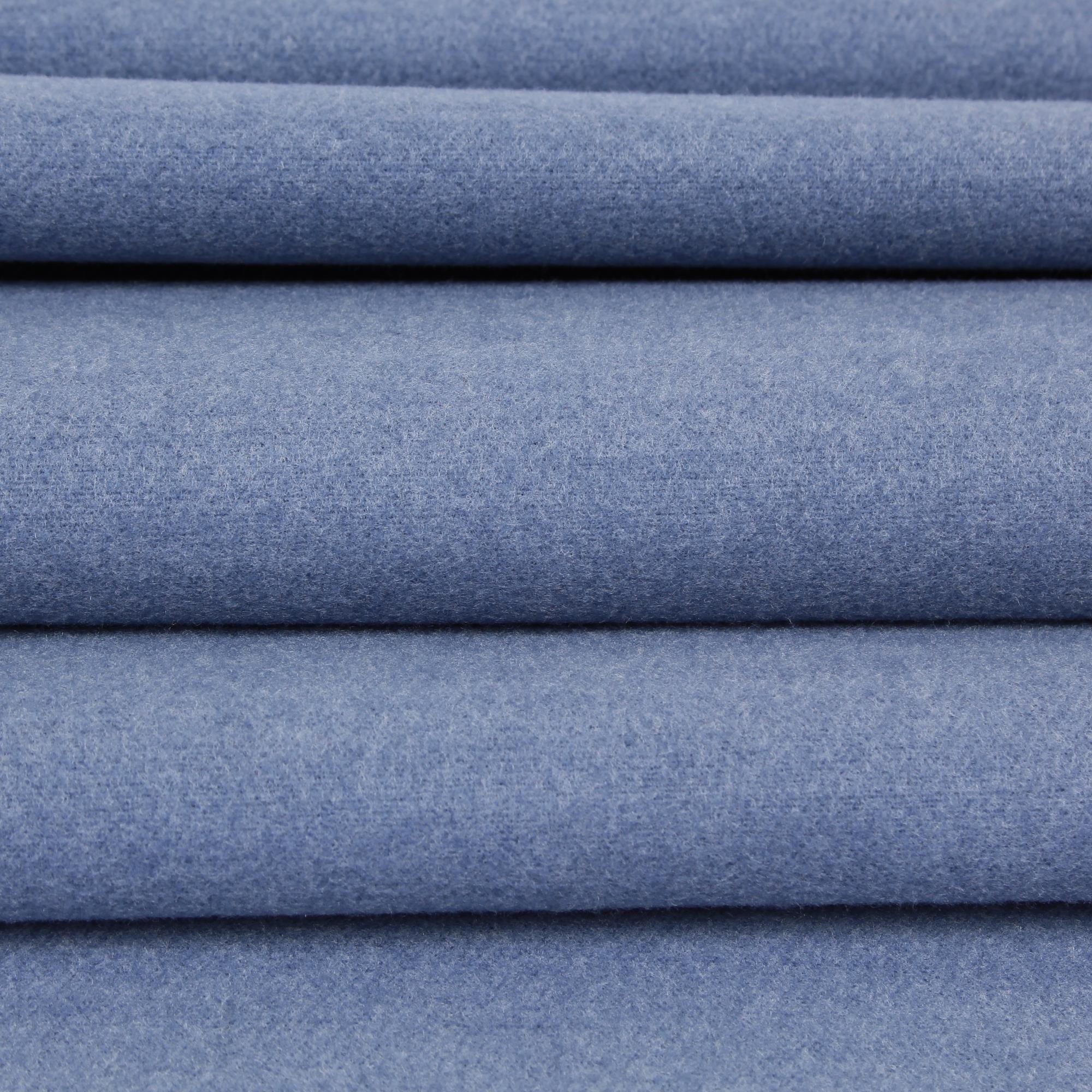 Stoff Meterware Uni Jeans Blau Loden Polyester