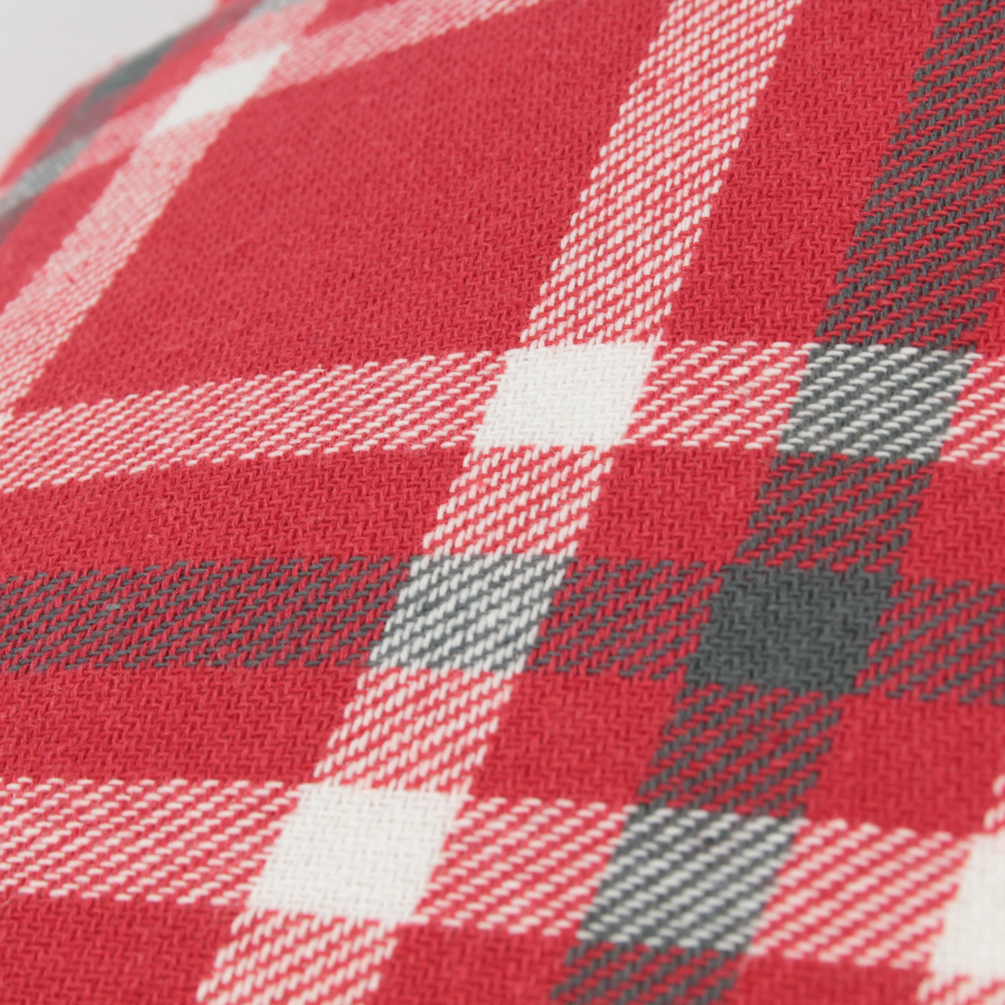 Kissenbezug 30x30 cm Karomuster auf Rot Baumwolle