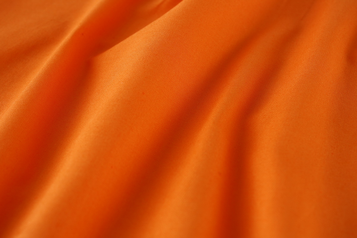 Bettwäsche Uni Orange Baumwolle Linon-135x200 cm + 60x80 cm