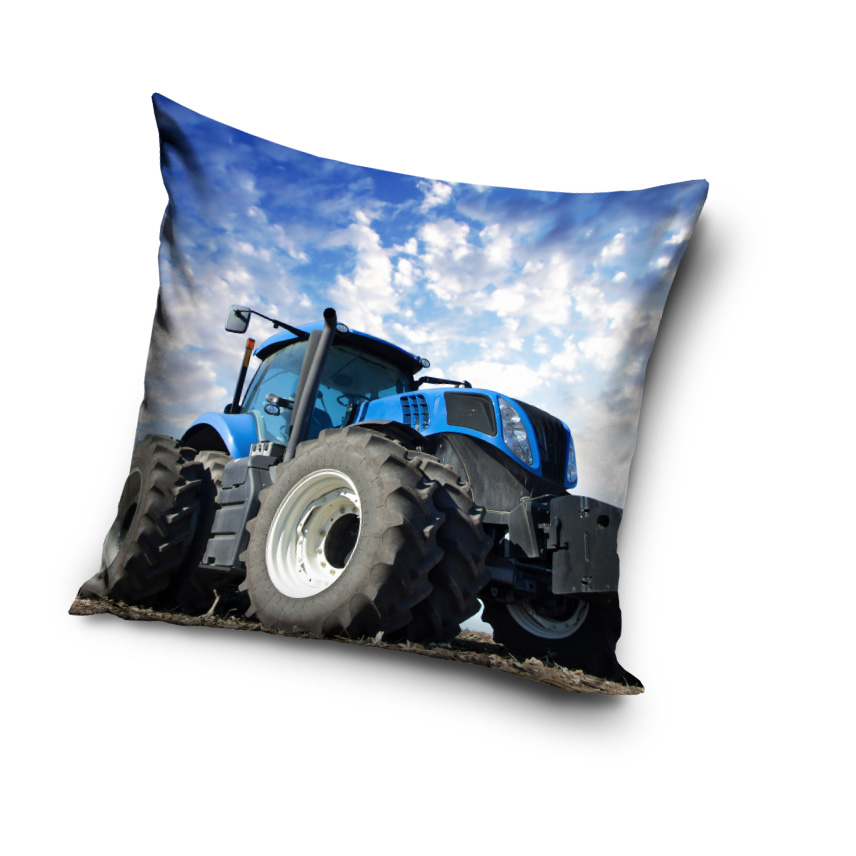 Kissenbezug 40x40 cm Traktor Blau