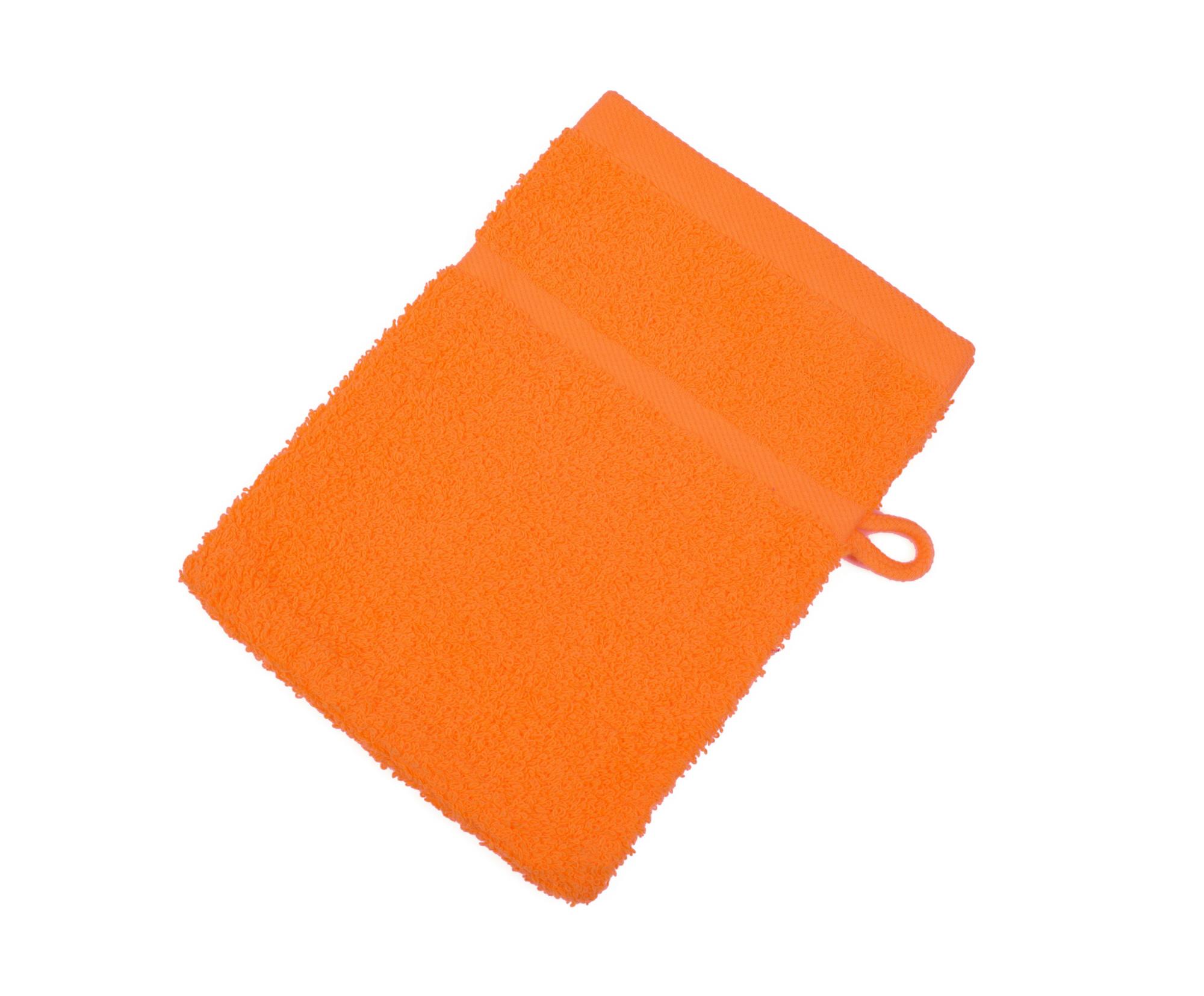 Gözze Waschhandschuh Sylt 15x20 cm einfarbig-38-mandarine
