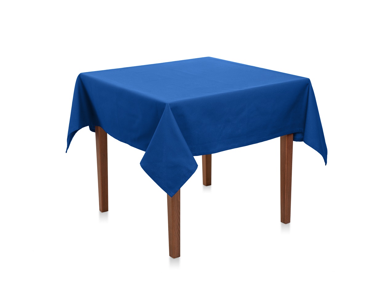 Tischdecke Uni Canvas-Blau / 80x80 cm