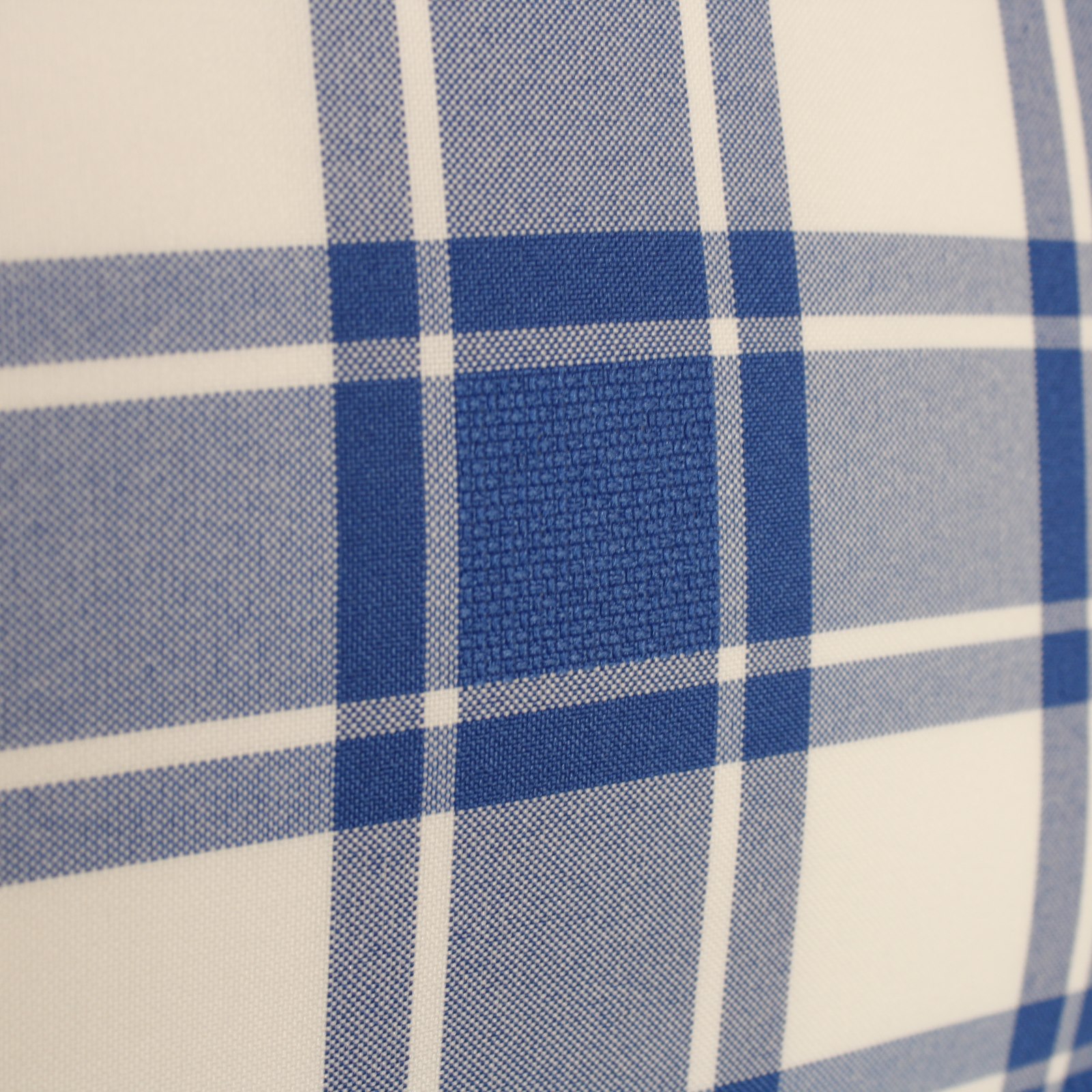 Kissenbezug 50x50 cm Streifen Karo Blau Polyester