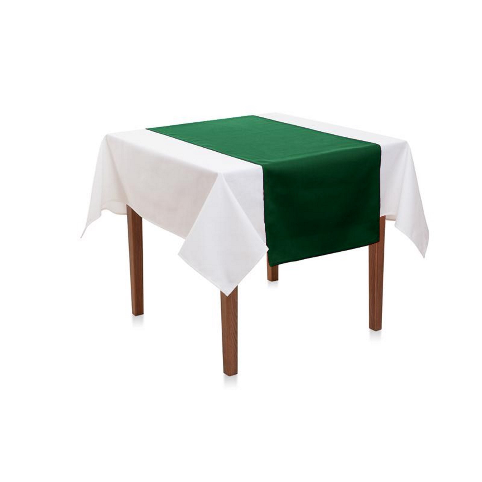 Tischläufer 45x145 cm Baumwolle Canvas-Dunkelgrün