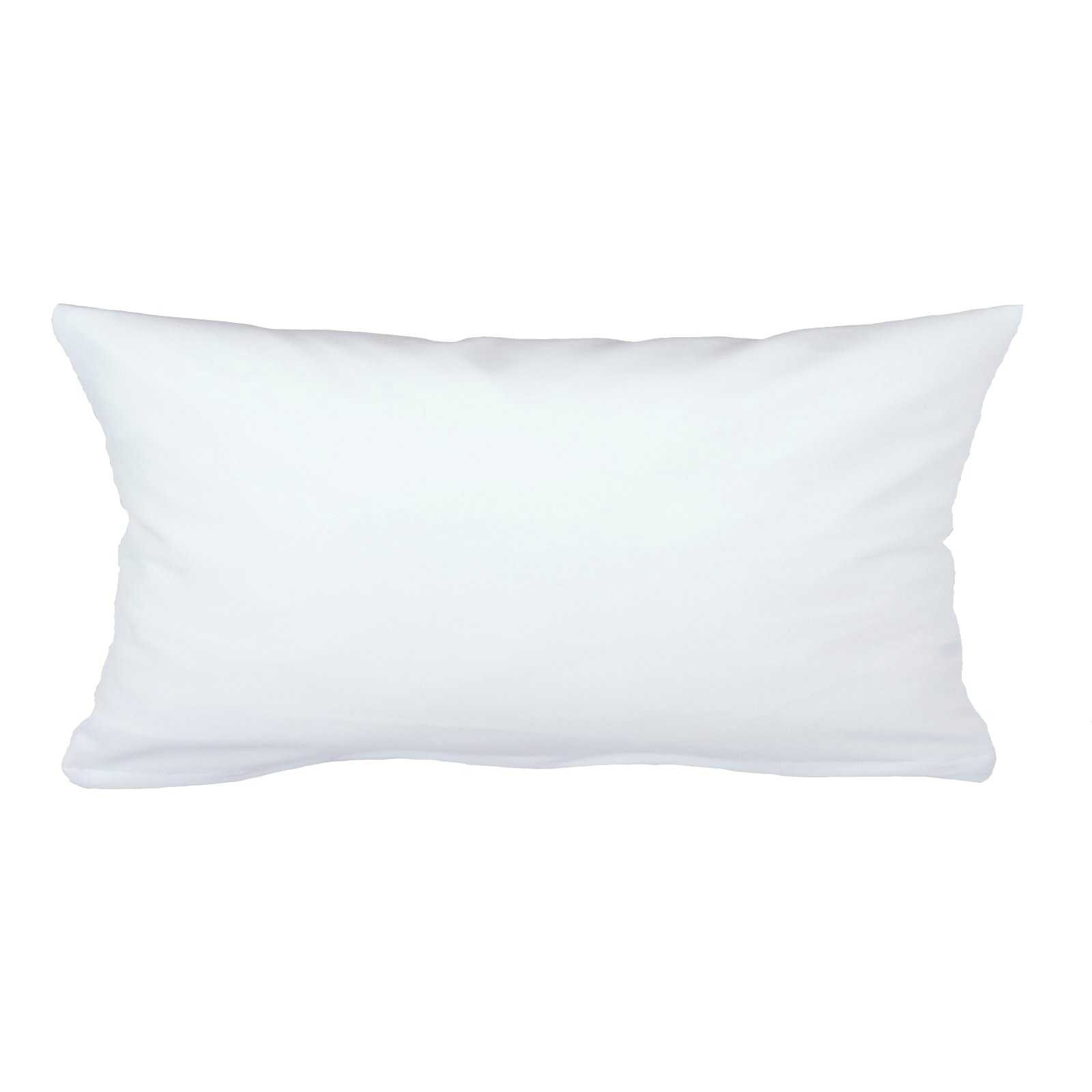 Kissenbezug 30x60 cm Uni Baumwolle Linon-Weiß
